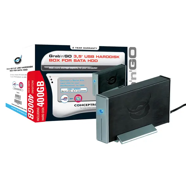 Conceptronic Grab'n'GO 3.5" USB/SATA Hard Drive 400GB CHD3S400
