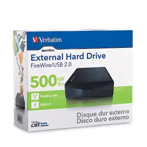 Verbatim FireWire/USB Desktop Hard Drive 500 GB 96638