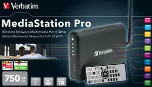 Verbatim MediaStation Pro Wireless Network Multimedia Hard Drive - 750GB 47533