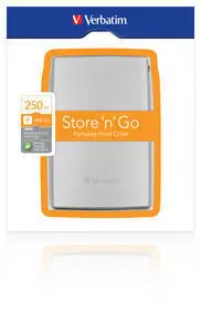 Verbatim Store 'n' Go USB 2.0 Portable Hard Drive 250GB 53000