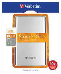 Verbatim Store 'n' Go USB 3.0 Portable Hard Drive 500GB 53017