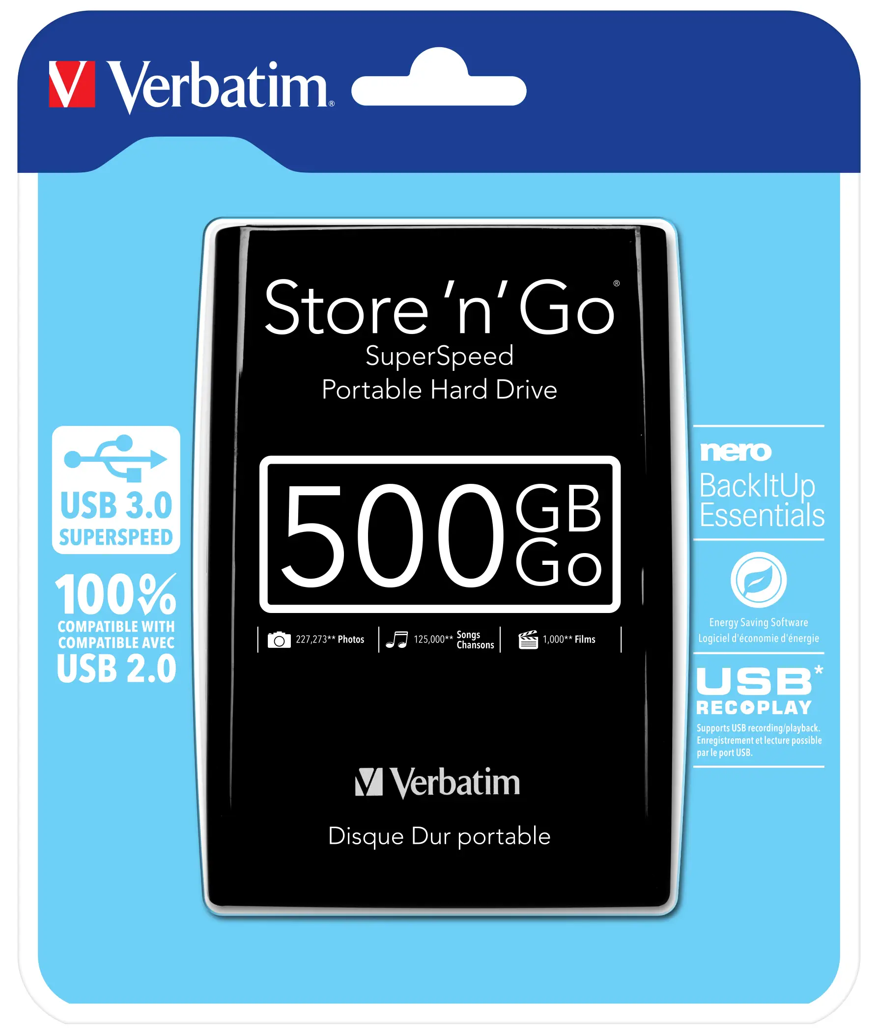 Verbatim VB-25U3-500G01 53029