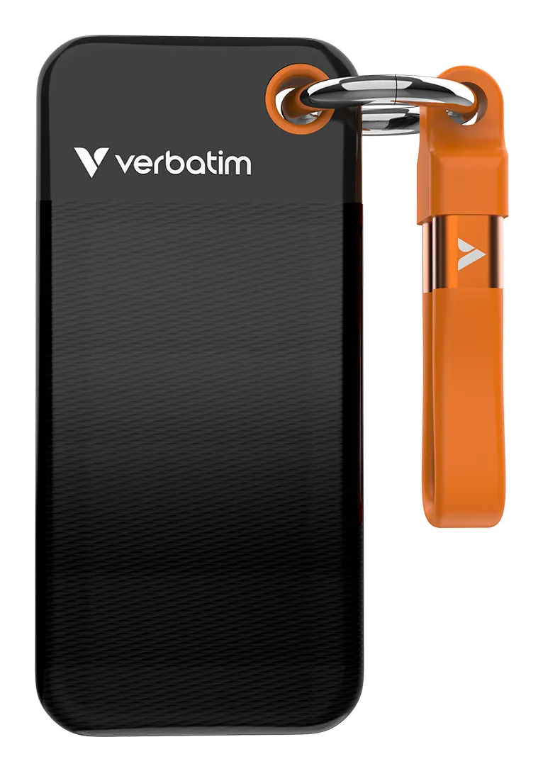 Verbatim Pocket SSD 2 TB USB C Tipi 3.2 Gen 2 (3.1 Gen 2) Siyah, Turuncu