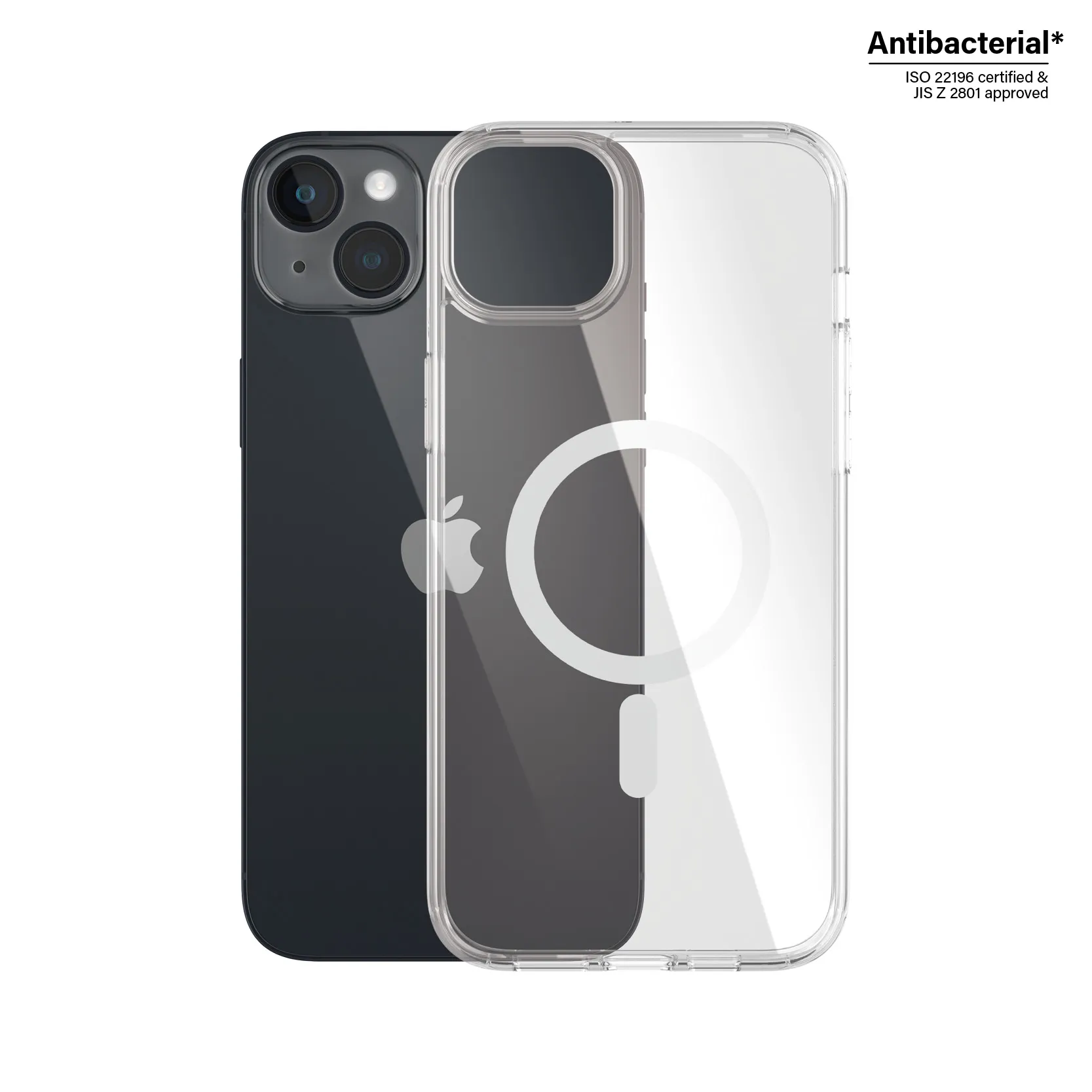 Brother PanzerGlass® HardCase Transparent w. White MagSafe iPhone 14 Plus 0411