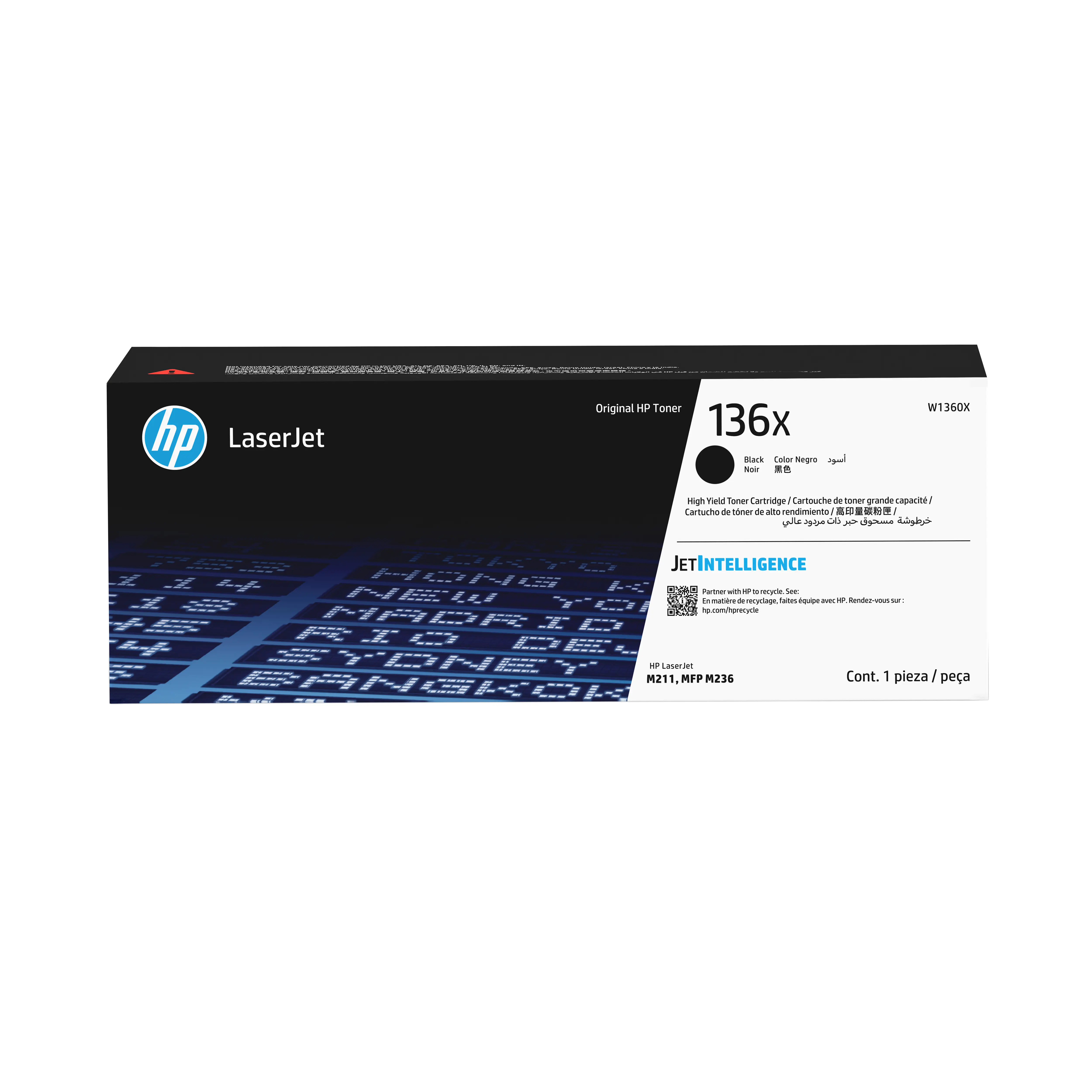 HP 136X Yüksek Kapasiteli Siyah Orijinal LaserJet Tonerler W1360X