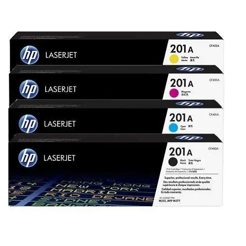 HP 201A BCMY Original LaserJet Toner Cartridges CF400A-CF403A