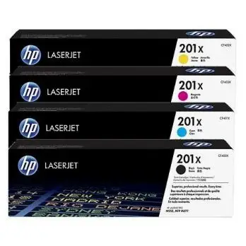 HP 201X BCMY Original LaserJet Toner Cartridges CF400X-CF403X