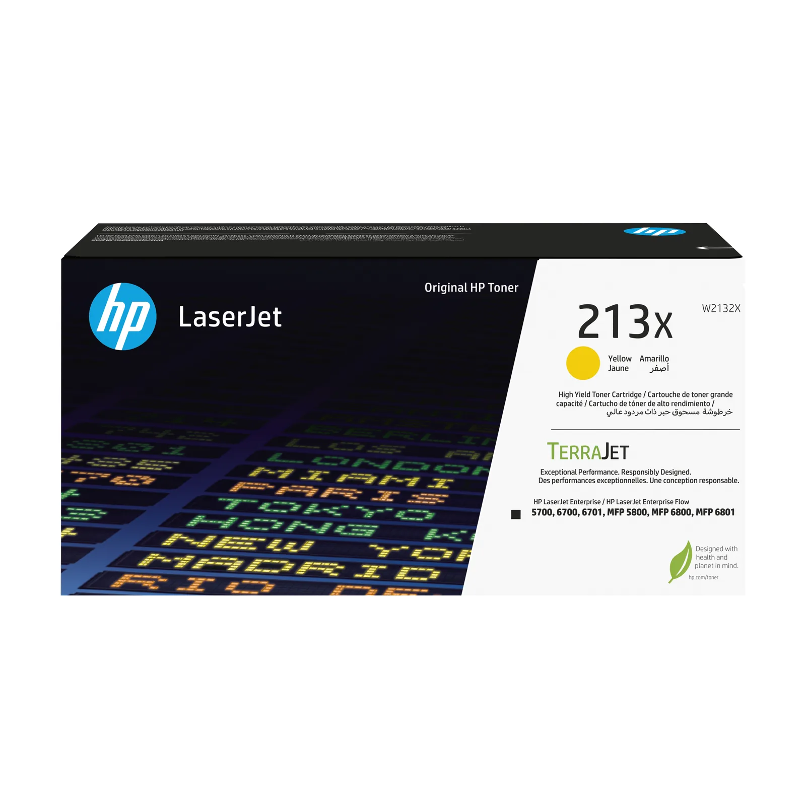HP 213X Yüksek Kapasiteli Sarı Orijinal LaserJet Toner Kartuşu W2132X