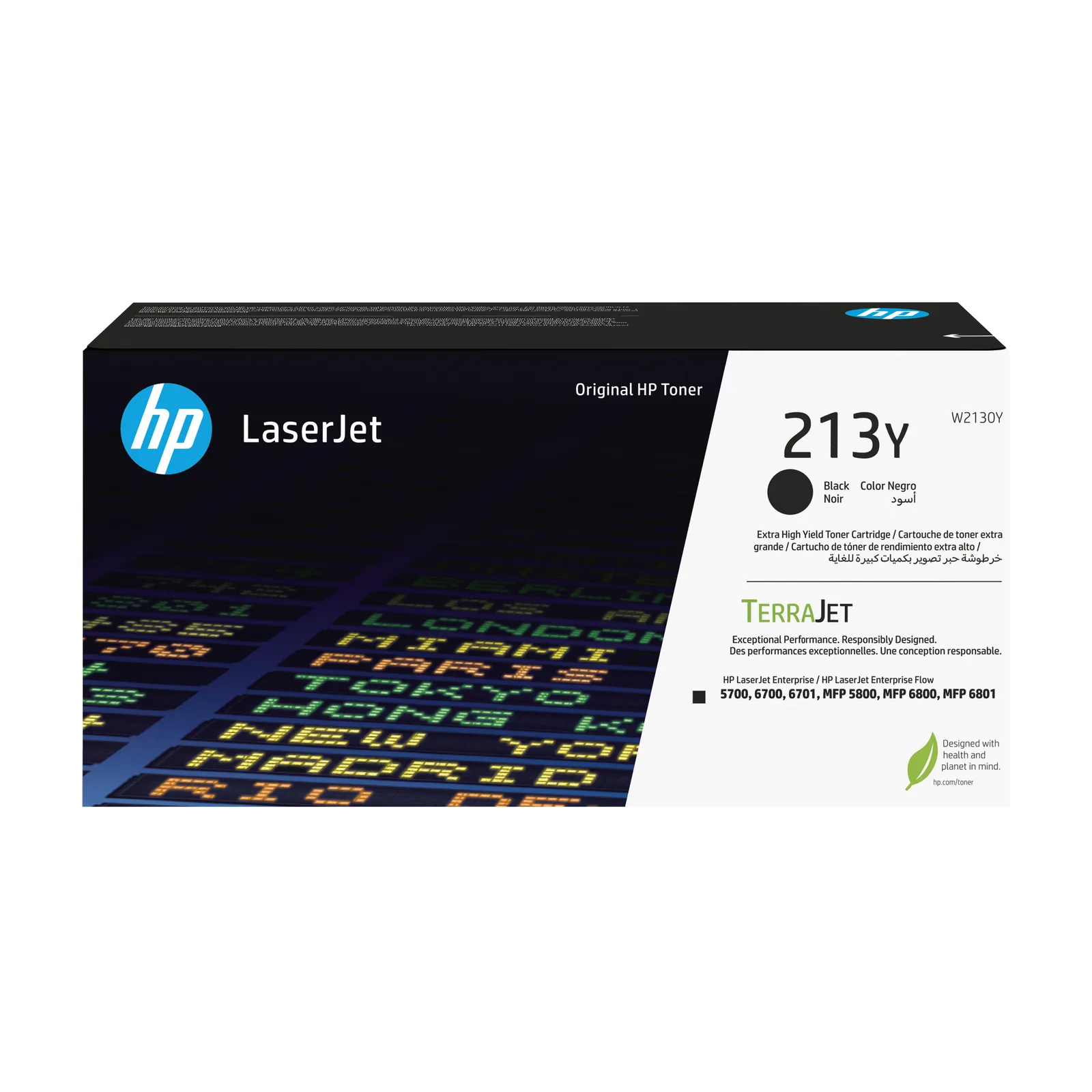 HP 213Y Ekstra Yüksek Kapasiteli Siyah Orijinal LaserJet Toner Kartuşu W2130Y