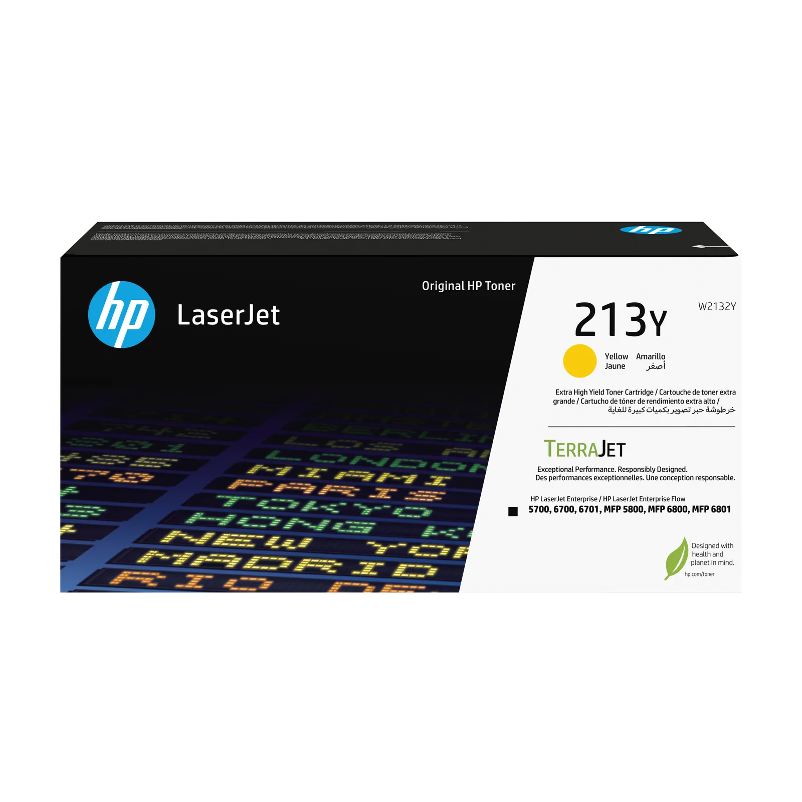 HP 213Y Ekstra Yüksek Kapasiteli Sarı Orijinal LaserJet Toner Kartuşu W2132Y