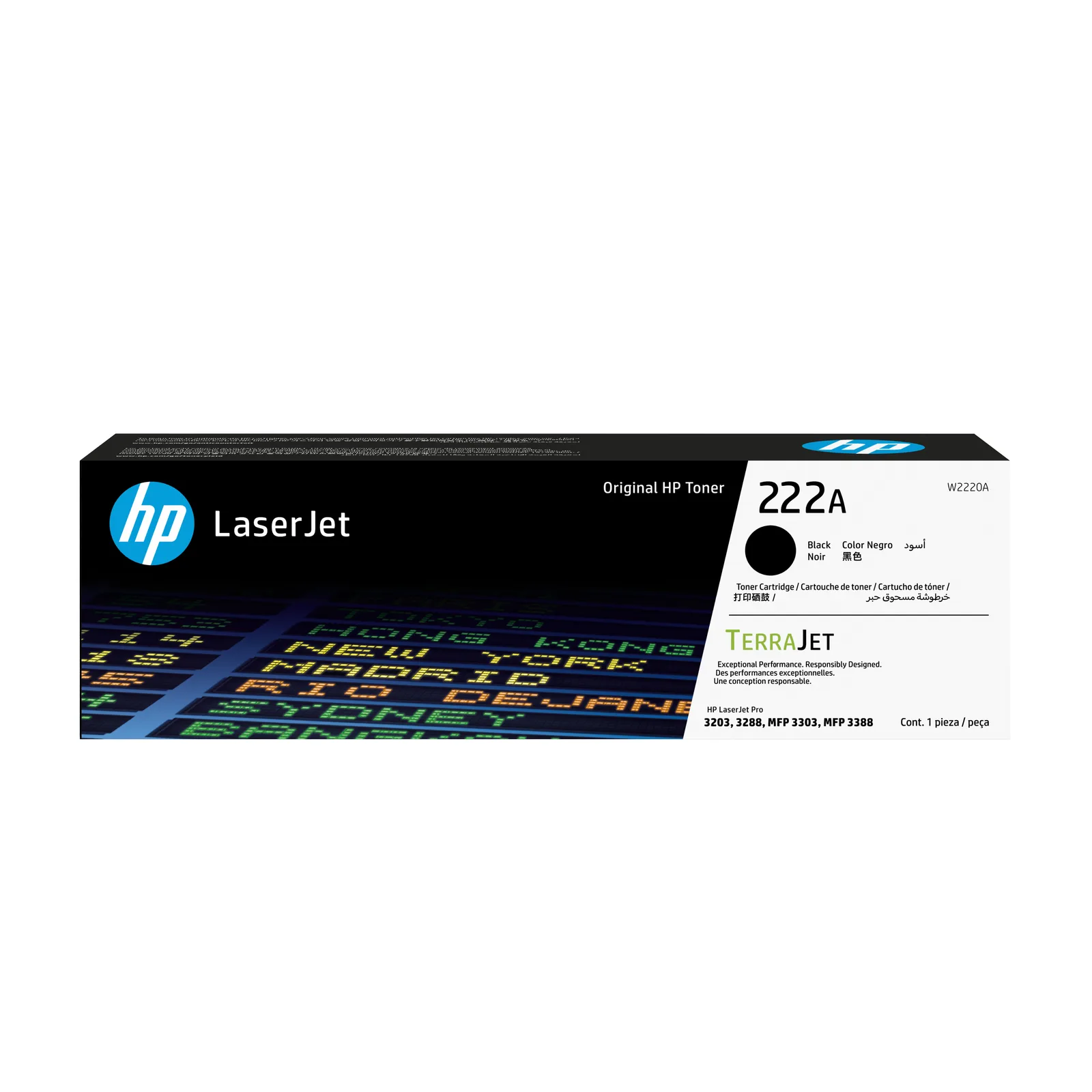 HP 222A Blk LaserJet Toner Cartridge W2220A