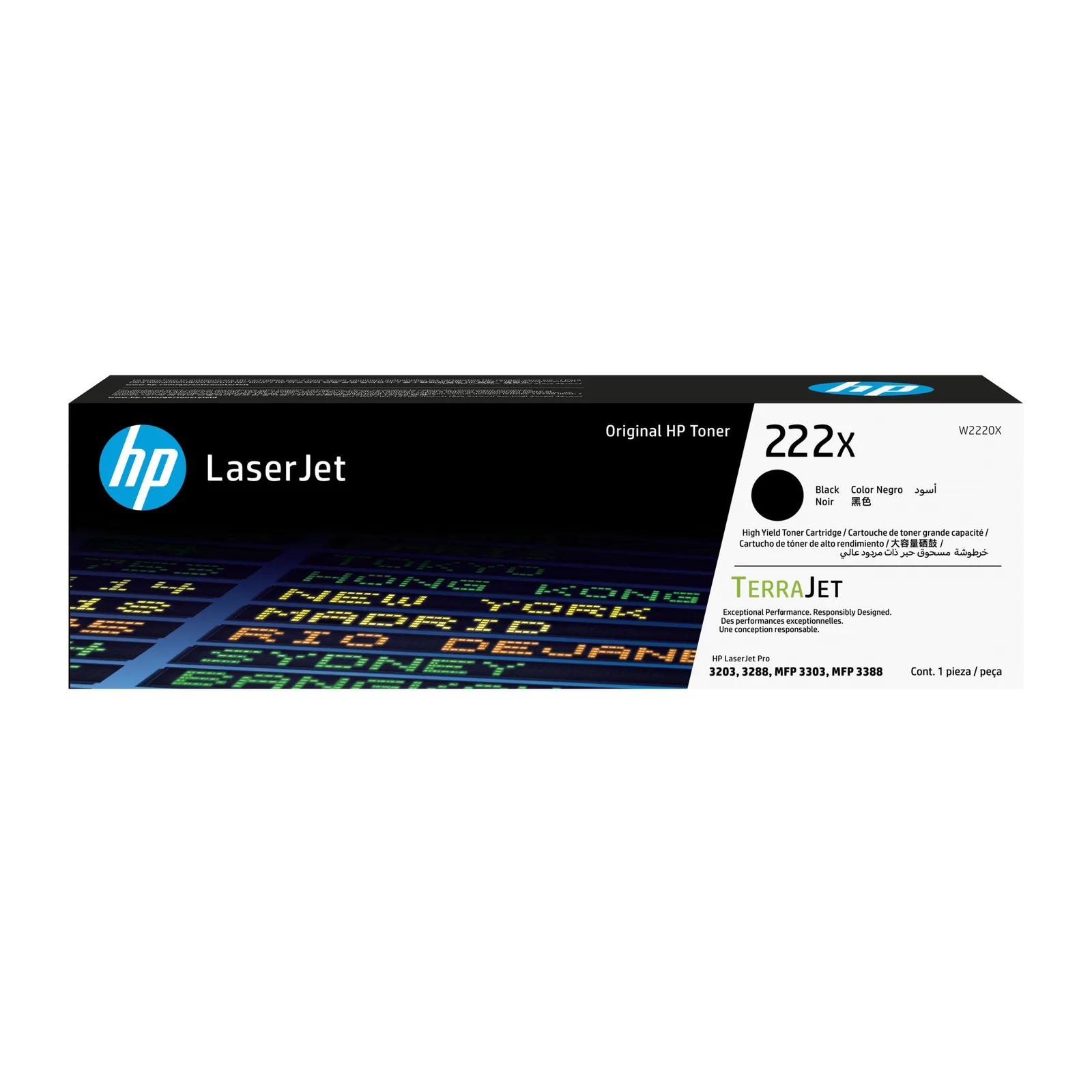HP 222X Blk LaserJet Toner Cartridge W2220X