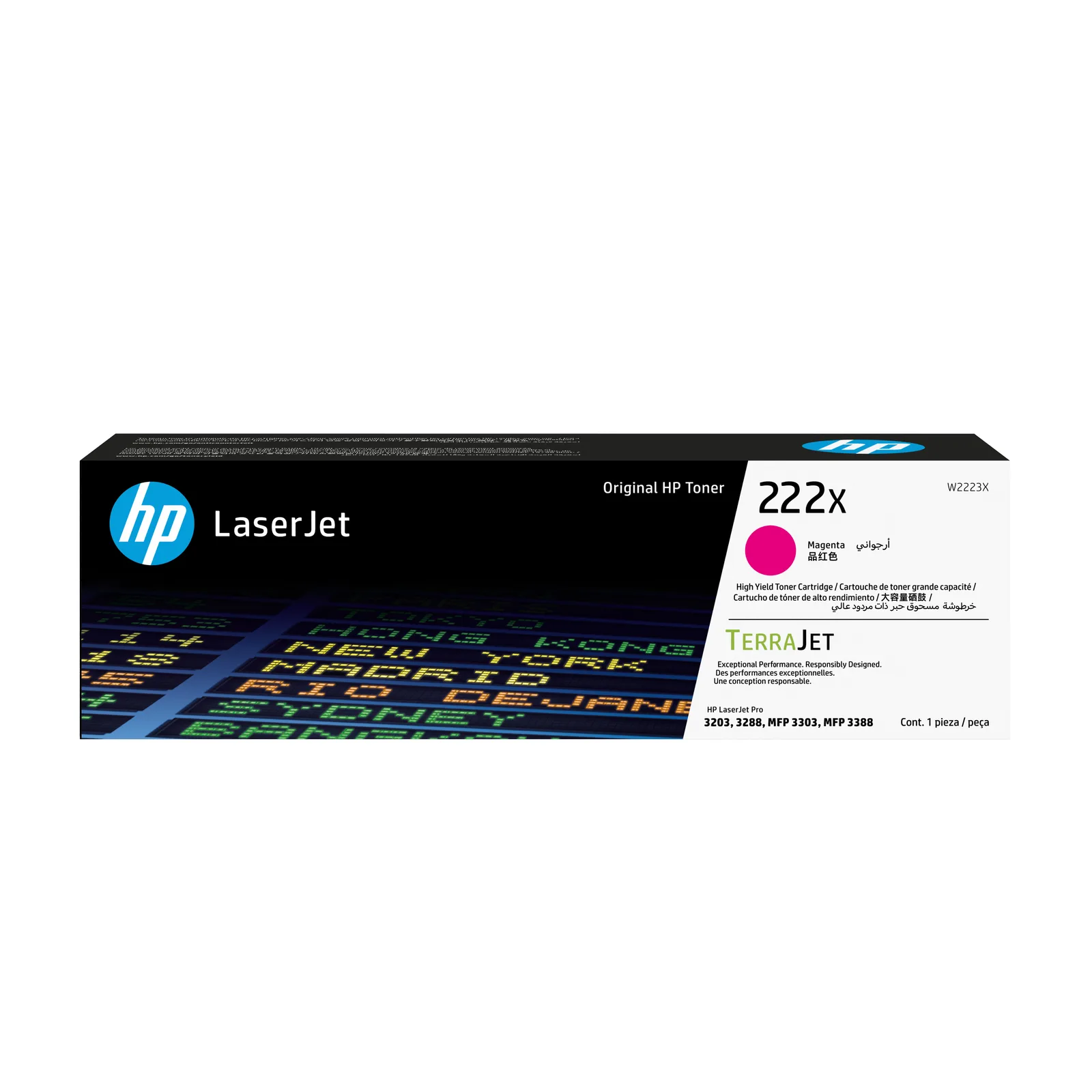 HP 222X Mgn LaserJet Toner Cartridge W2223X