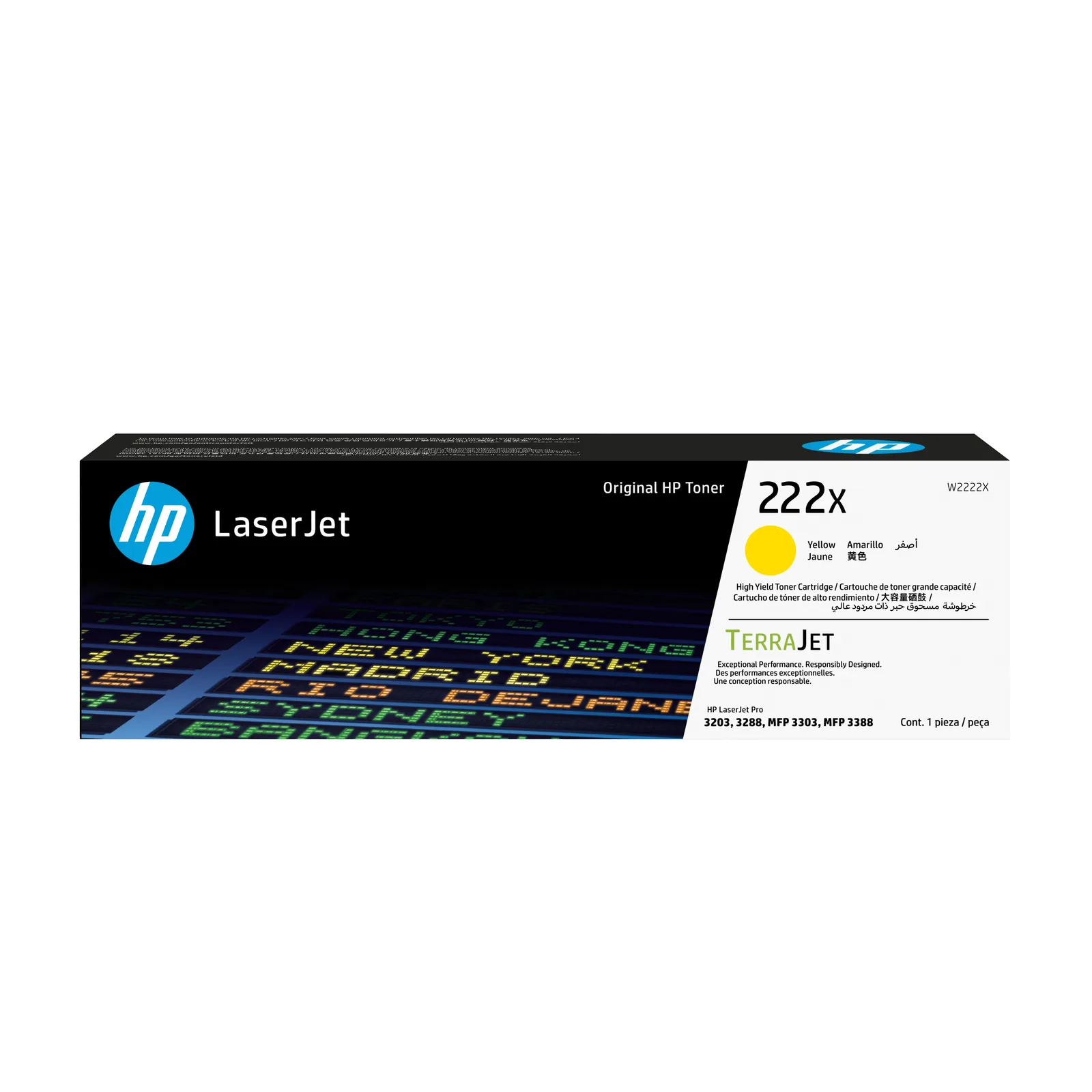 HP 222X Ylw LaserJet Toner Cartridge W2222X