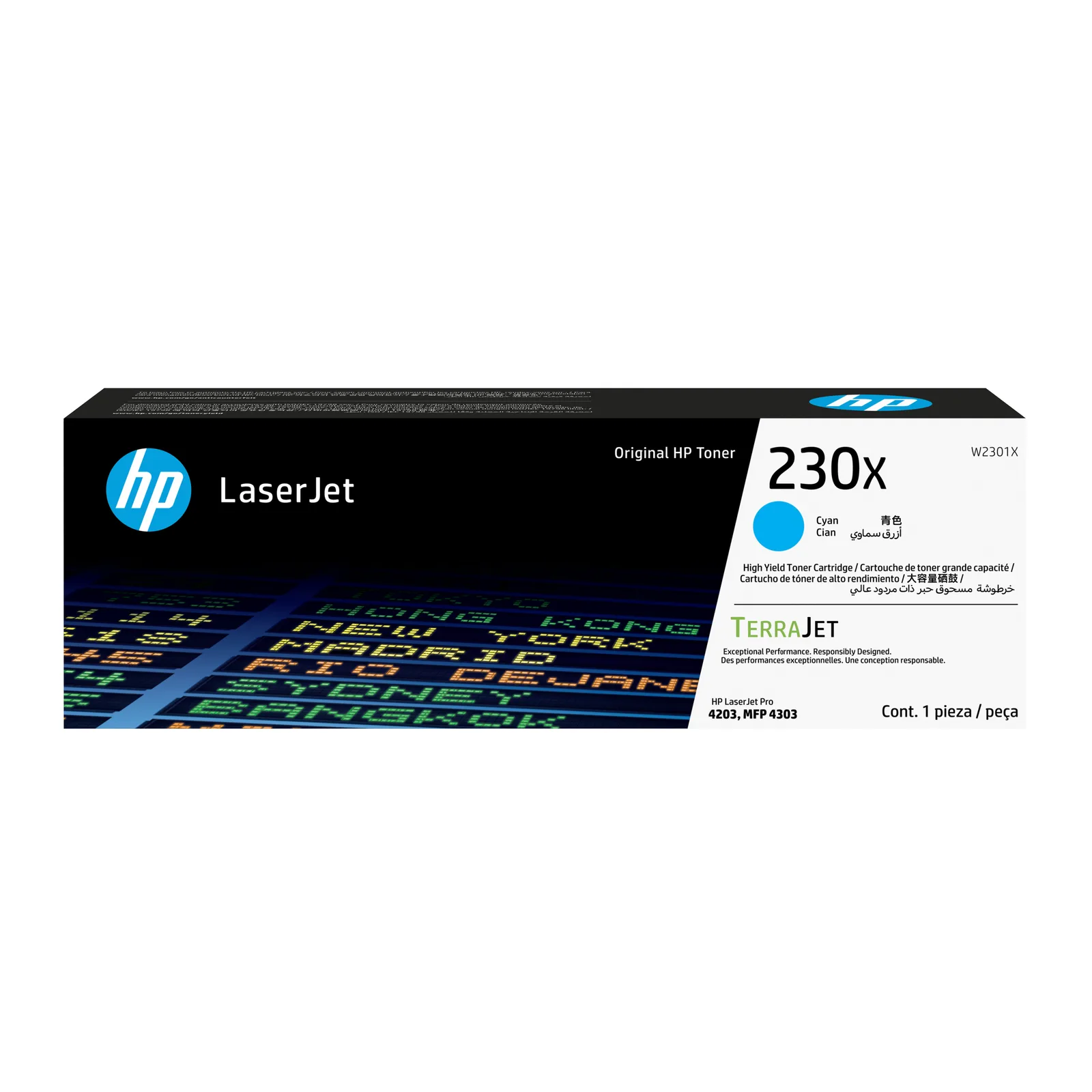HP 230X Cyan Original LaserJet Toner Cartridge W2301X