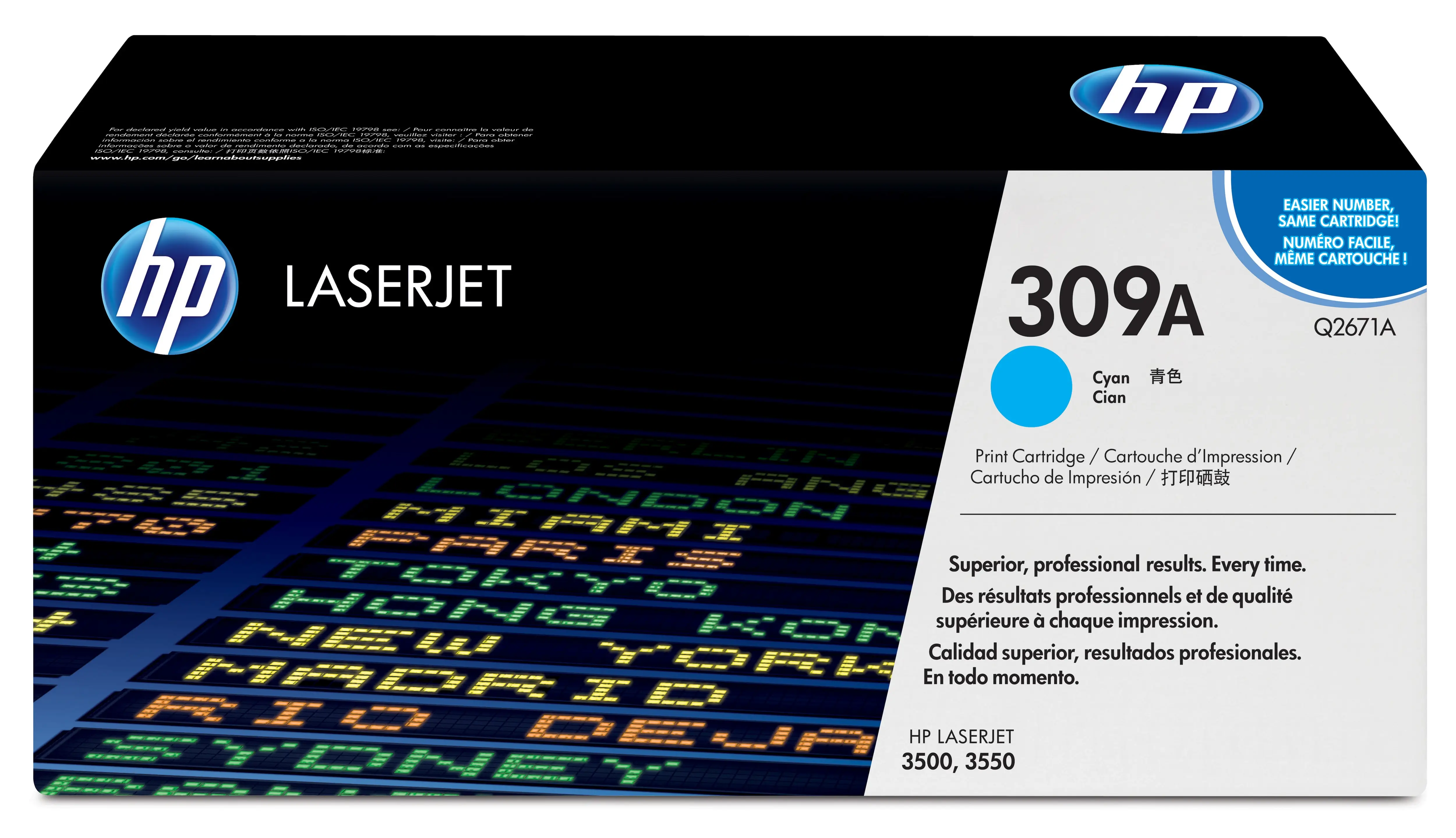 HP 309A Cyan Original LaserJet Toner Cartridge Q2671A