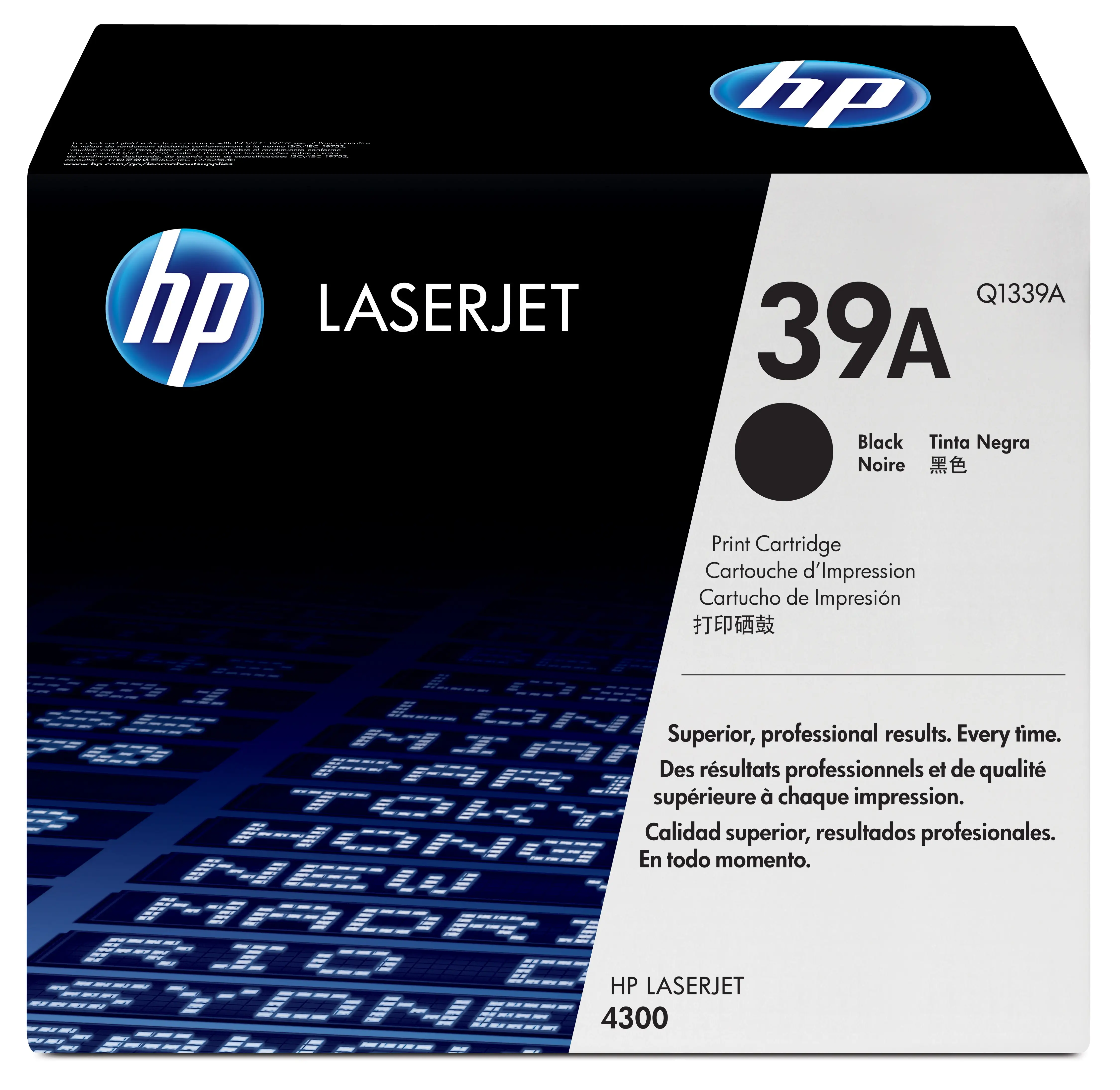 HP 39A Black Original LaserJet Toner Cartridge Q1339A