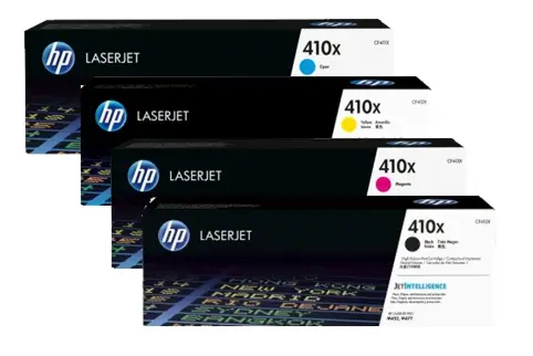 HP 410X BCMY Original LaserJet Toner Cartridges CF410X-CF413X
