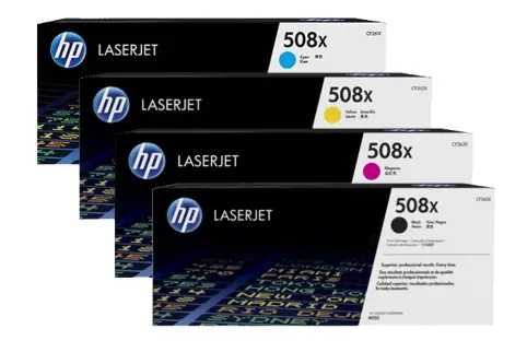 HP 508X BCMY Original LaserJet Toner Cartridges CF360X-CF363X