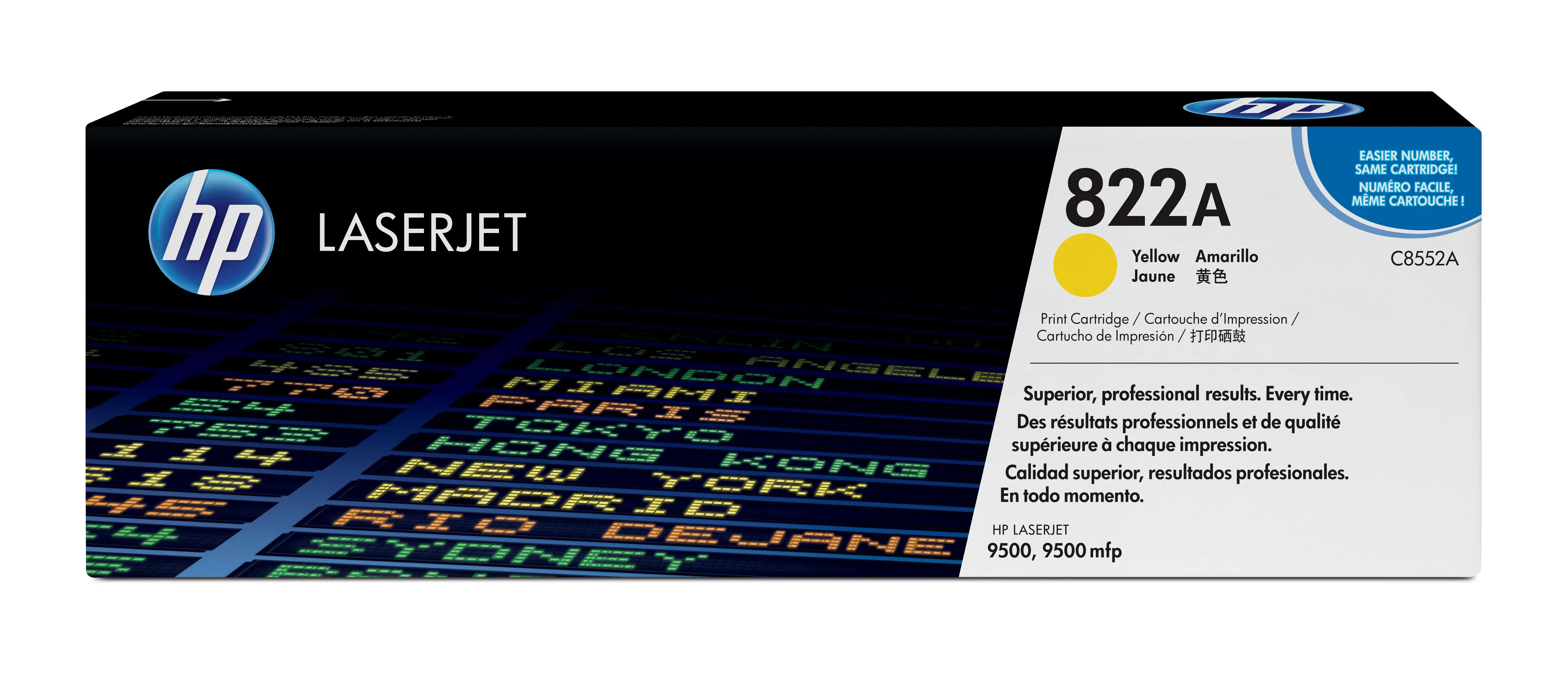 HP 822A Yellow Original LaserJet Toner Cartridge C8552A