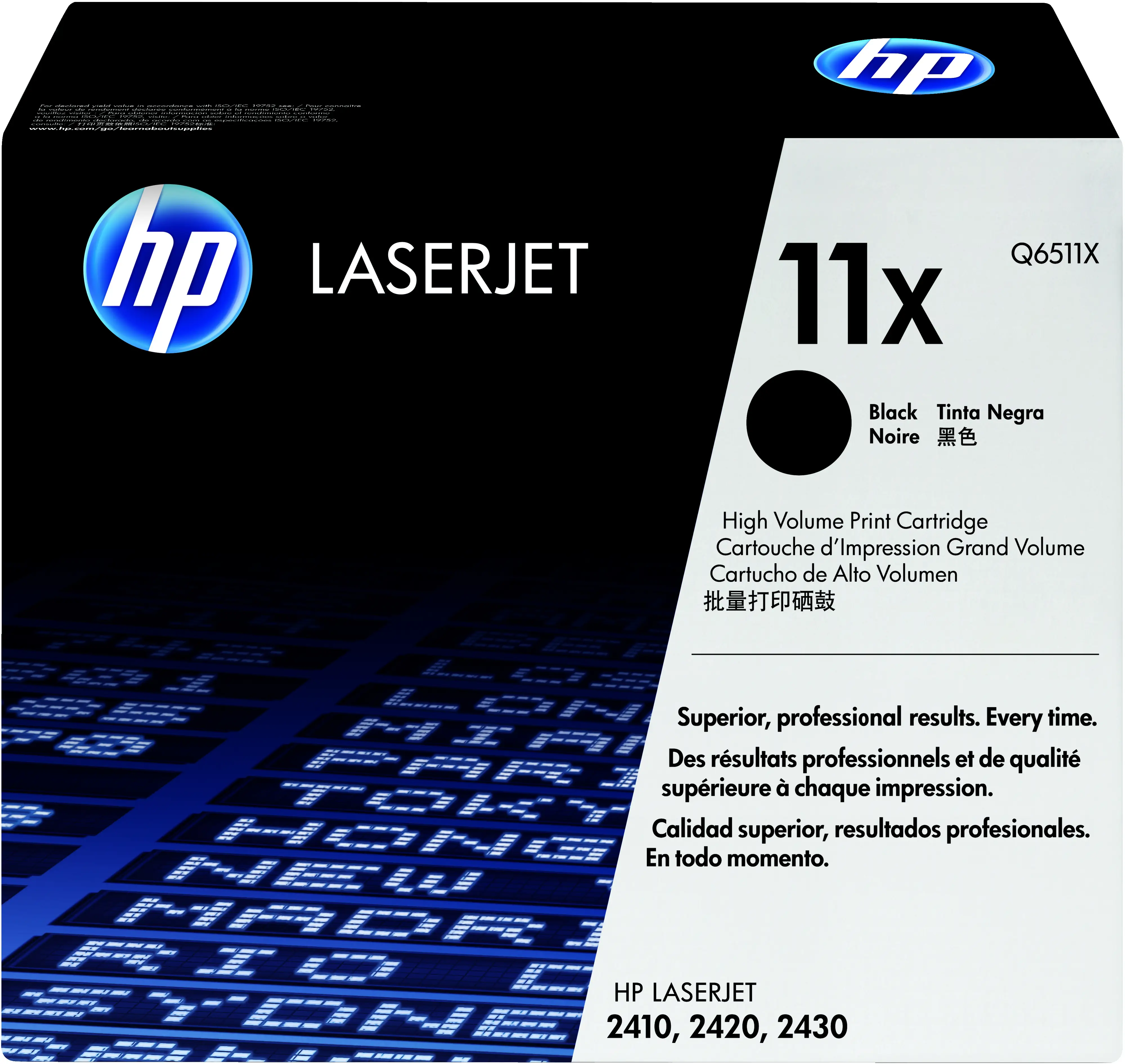 HP 11X High Yield Black Original LaserJet Toner Cartridge Q6511X