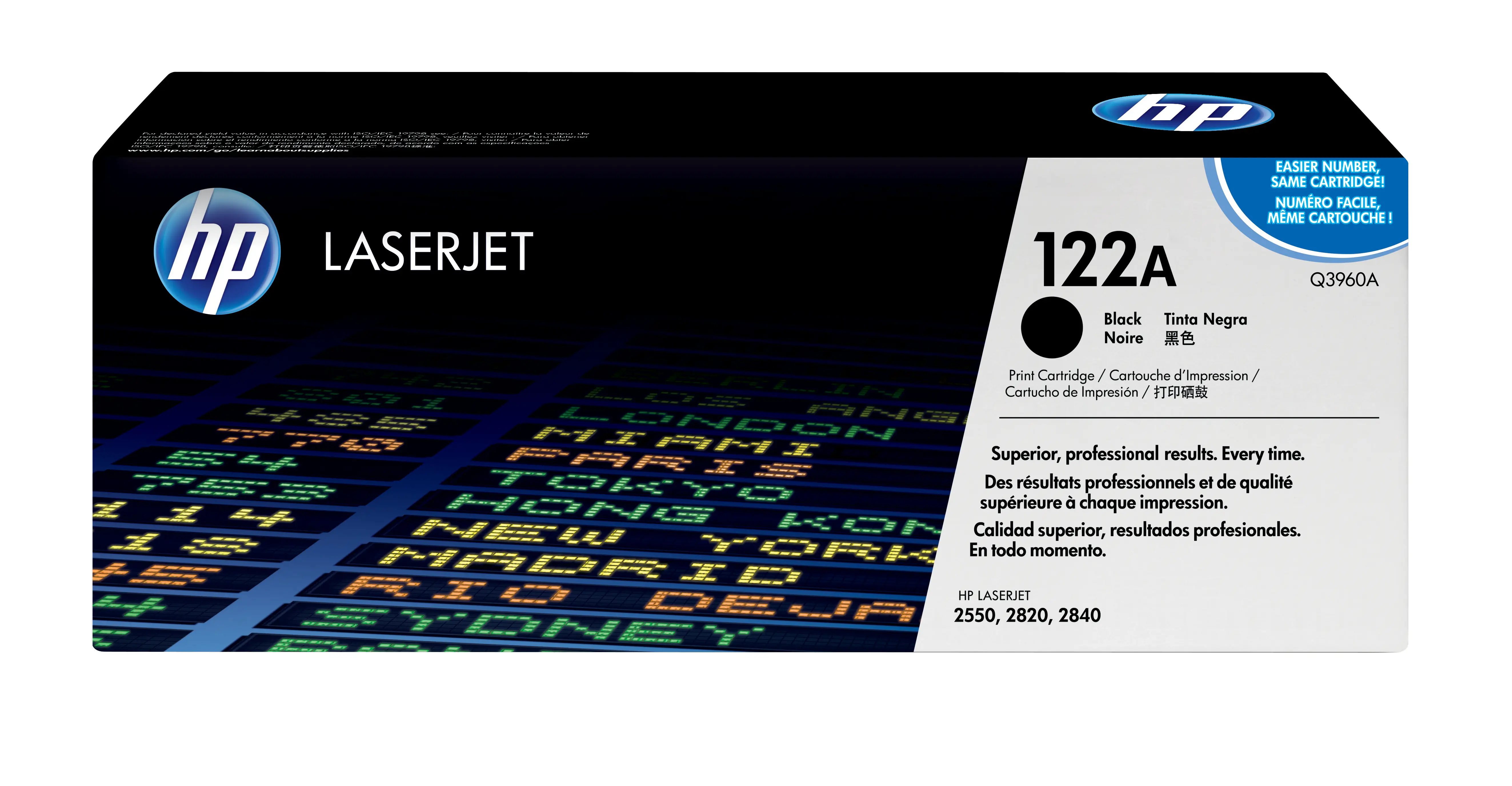 HP 122A Black Original LaserJet Toner Cartridge Q3960A
