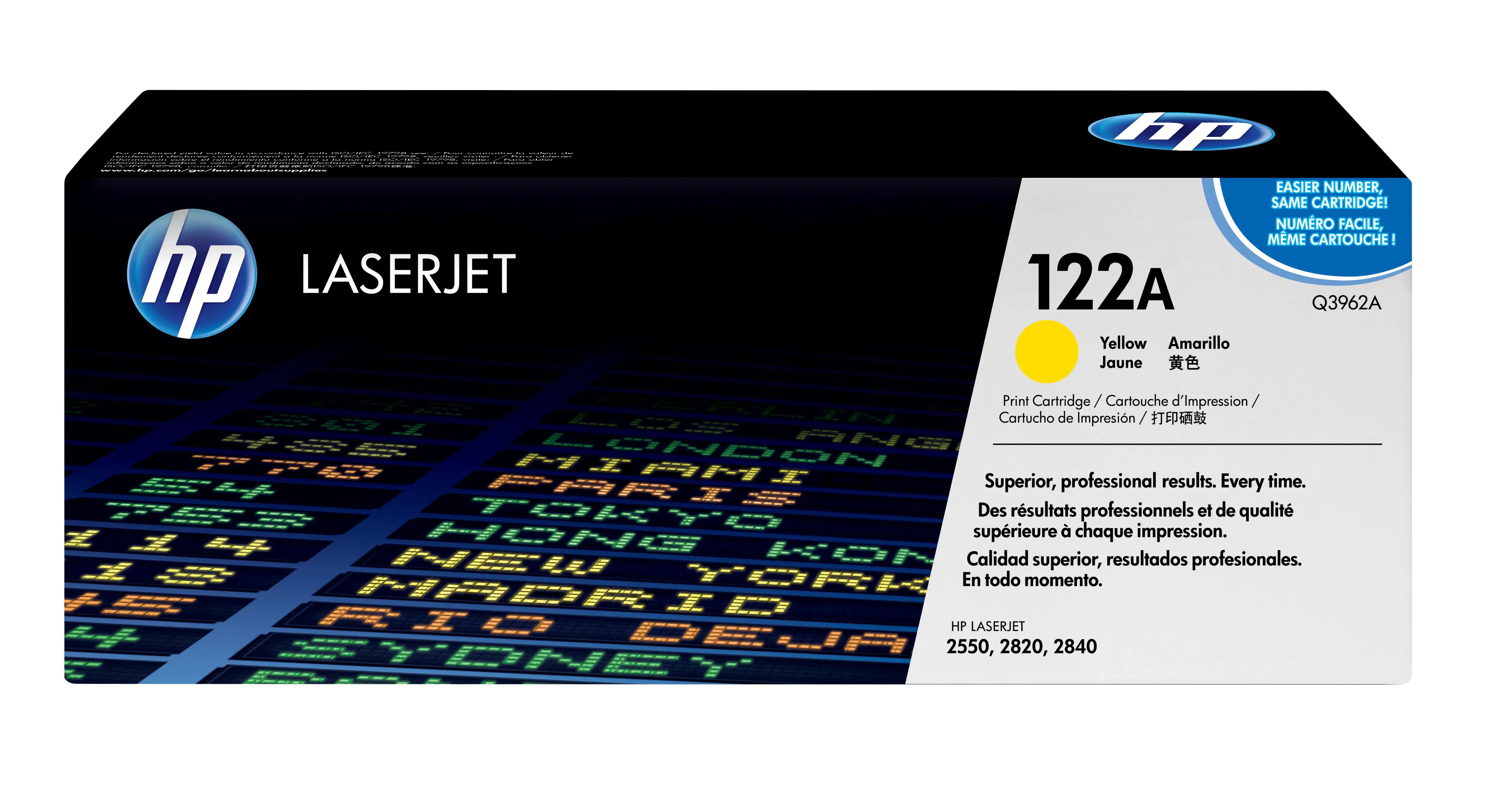 HP 122A Yellow Original LaserJet Toner Cartridge Q3962A