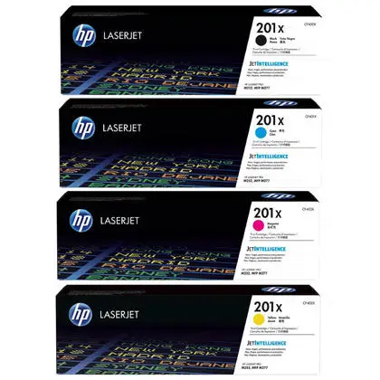 HP 201X High Yield B/C/Y/M Original LaserJet Toner Cartridges CF400X+CF401X+CF402X+CF403X?QTY50