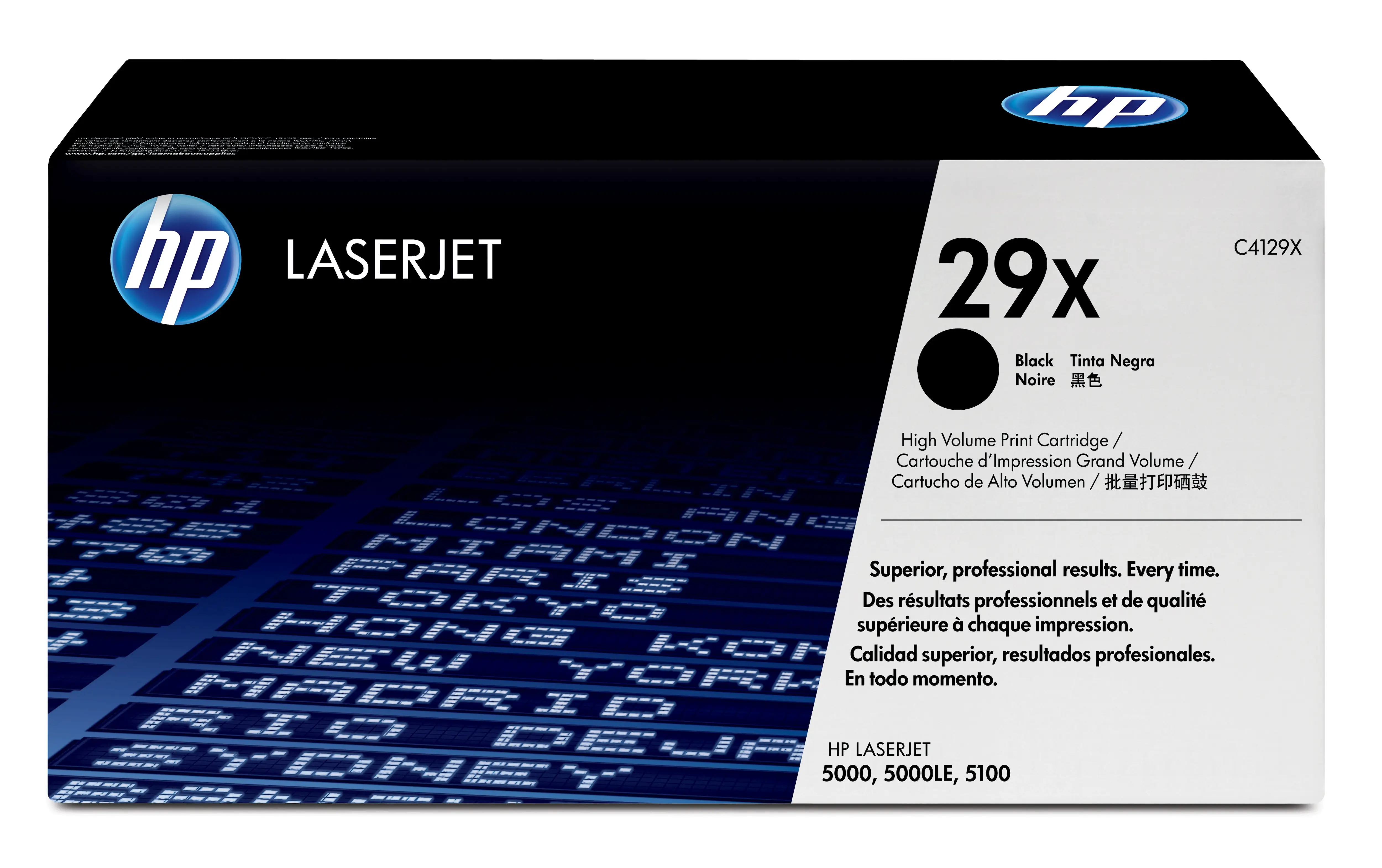 HP 29X High Yield Black Original LaserJet Toner Cartridge C4129X