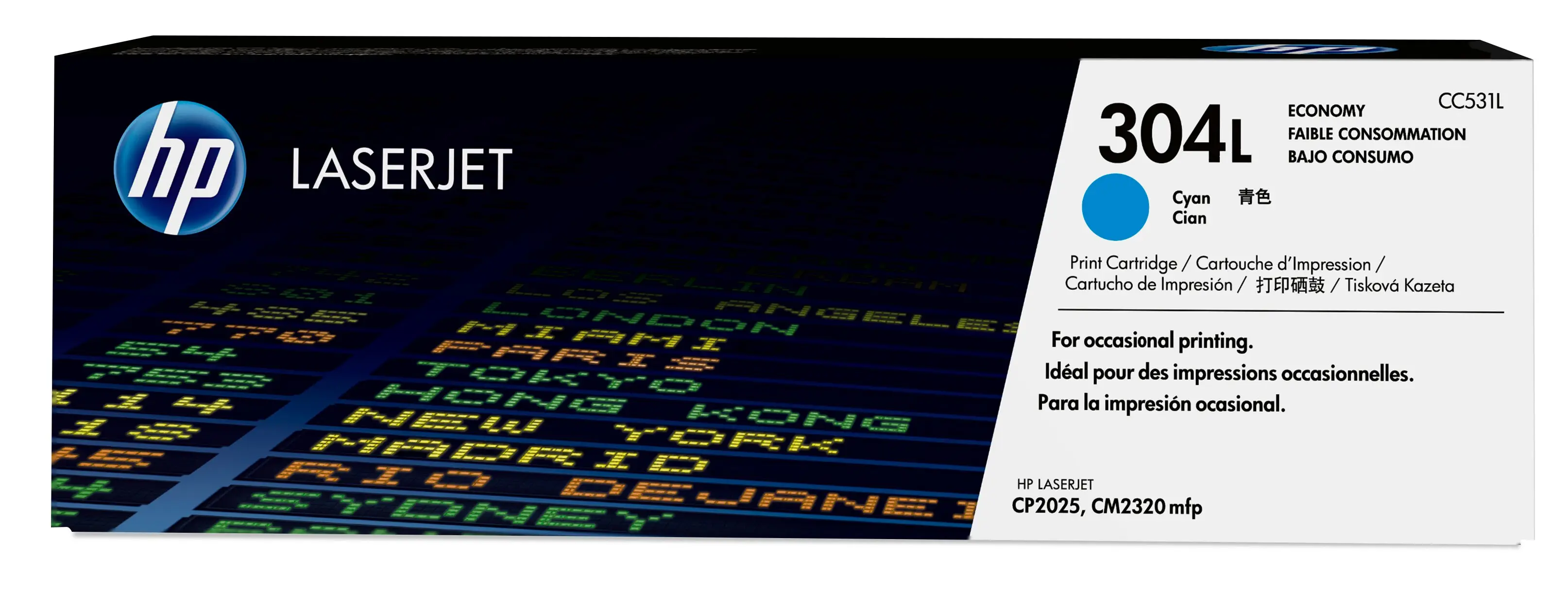 HP 304L Economy Cyan Original LaserJet Toner Cartridge CC531L