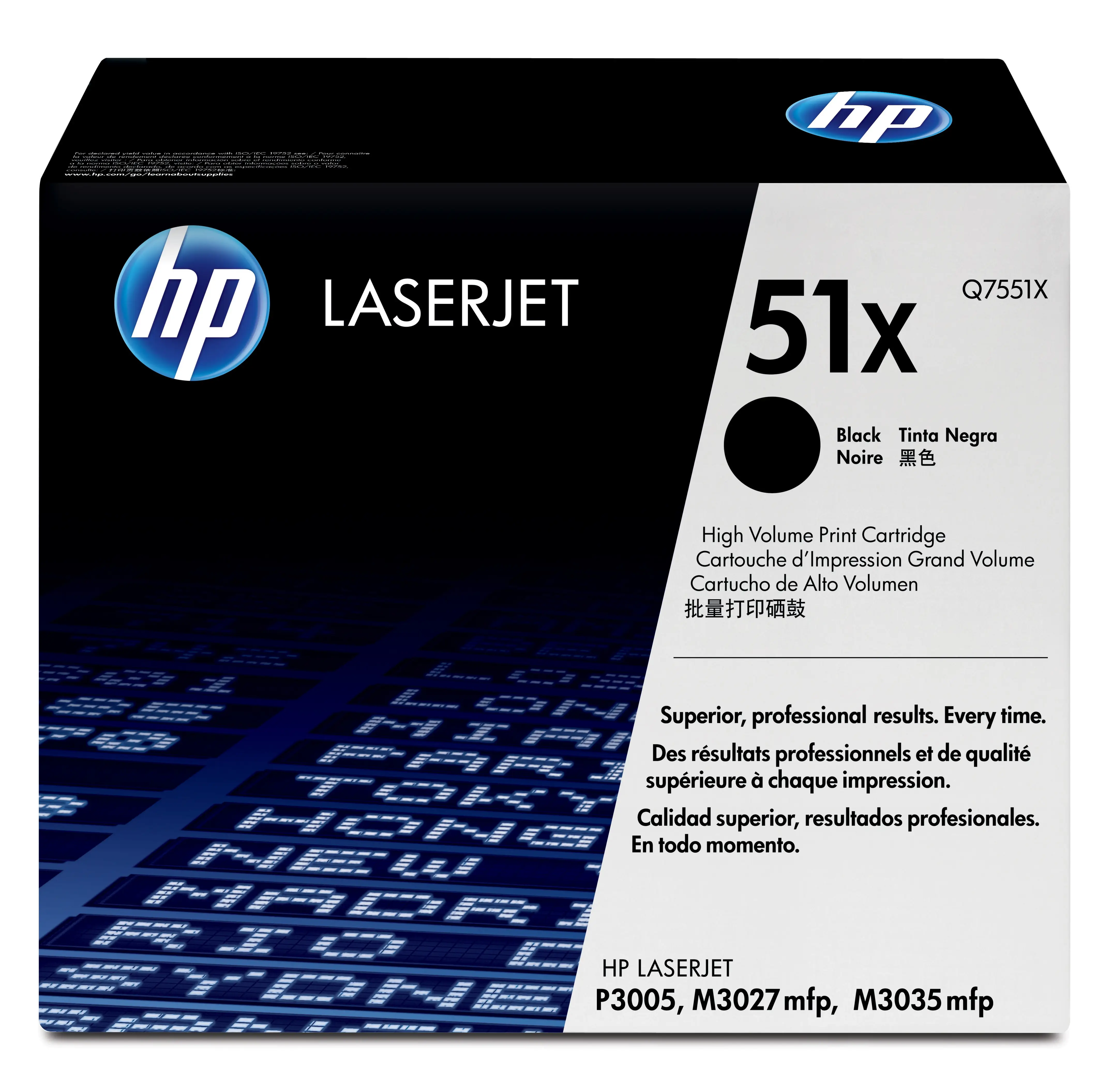HP 51X High Yield Black Original LaserJet Toner Cartridge Q7551X
