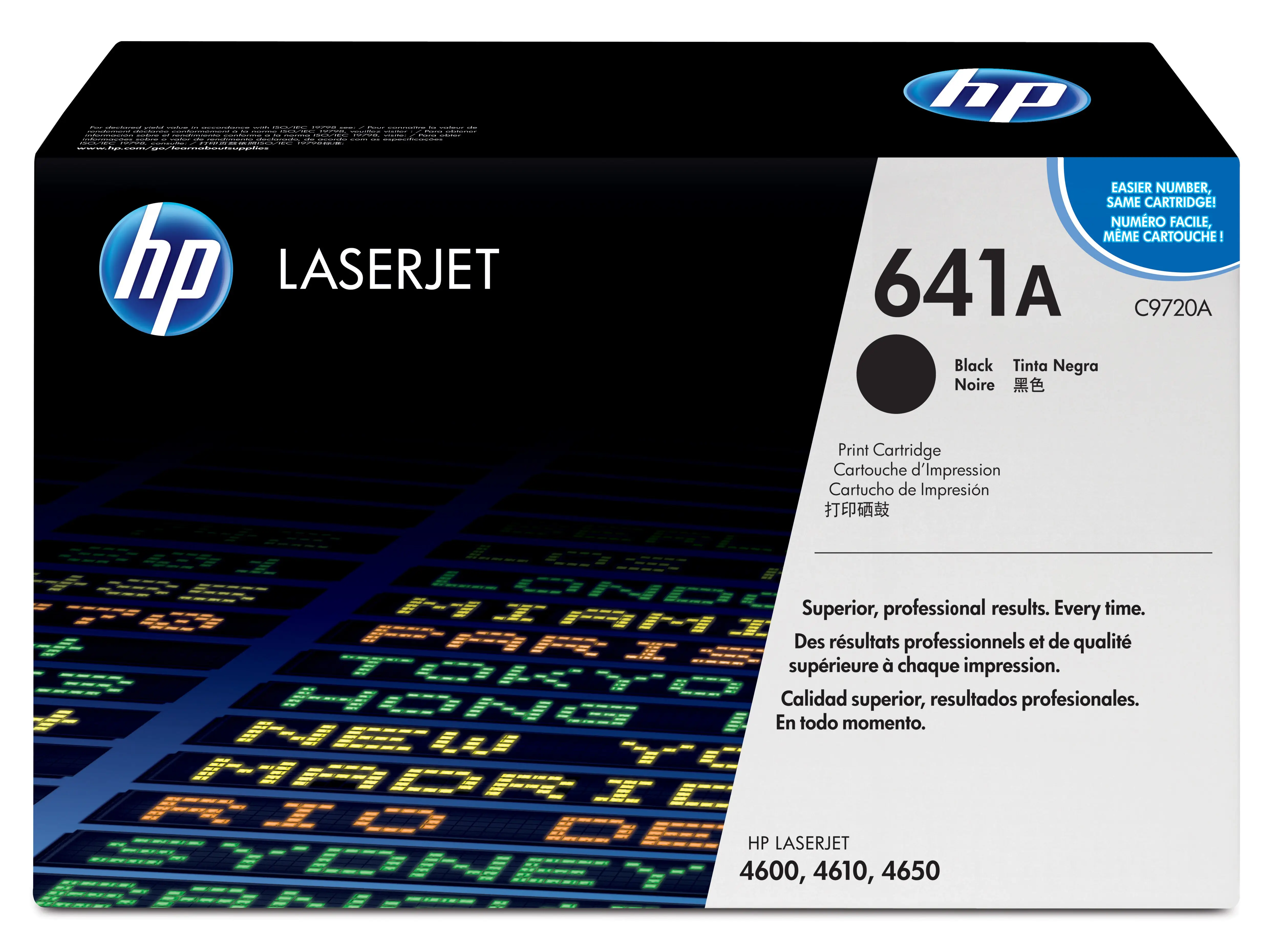 HP 641A Black Original LaserJet Toner Cartridge C9720A