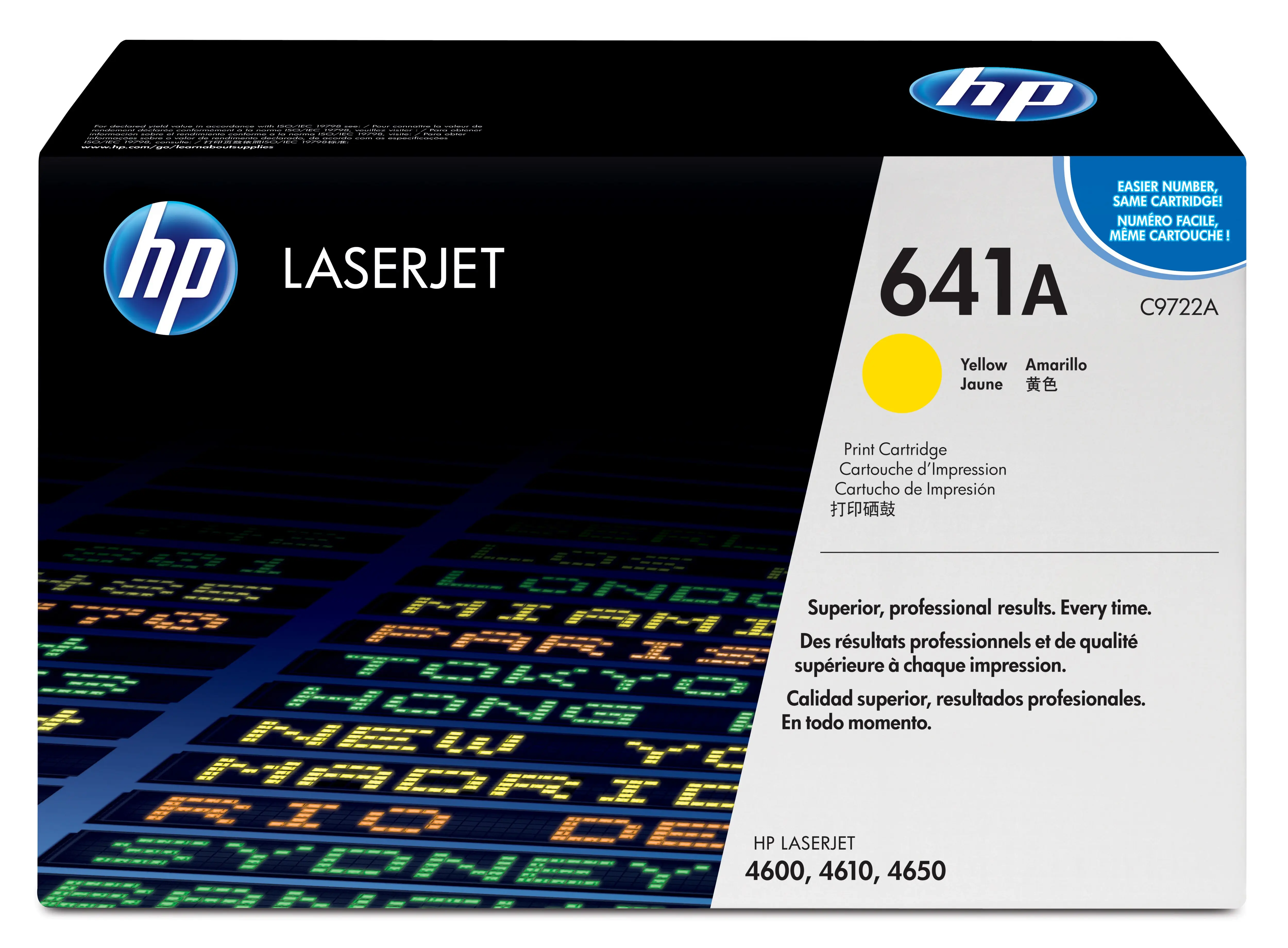 HP 641A Yellow Original LaserJet Toner Cartridge C9722A