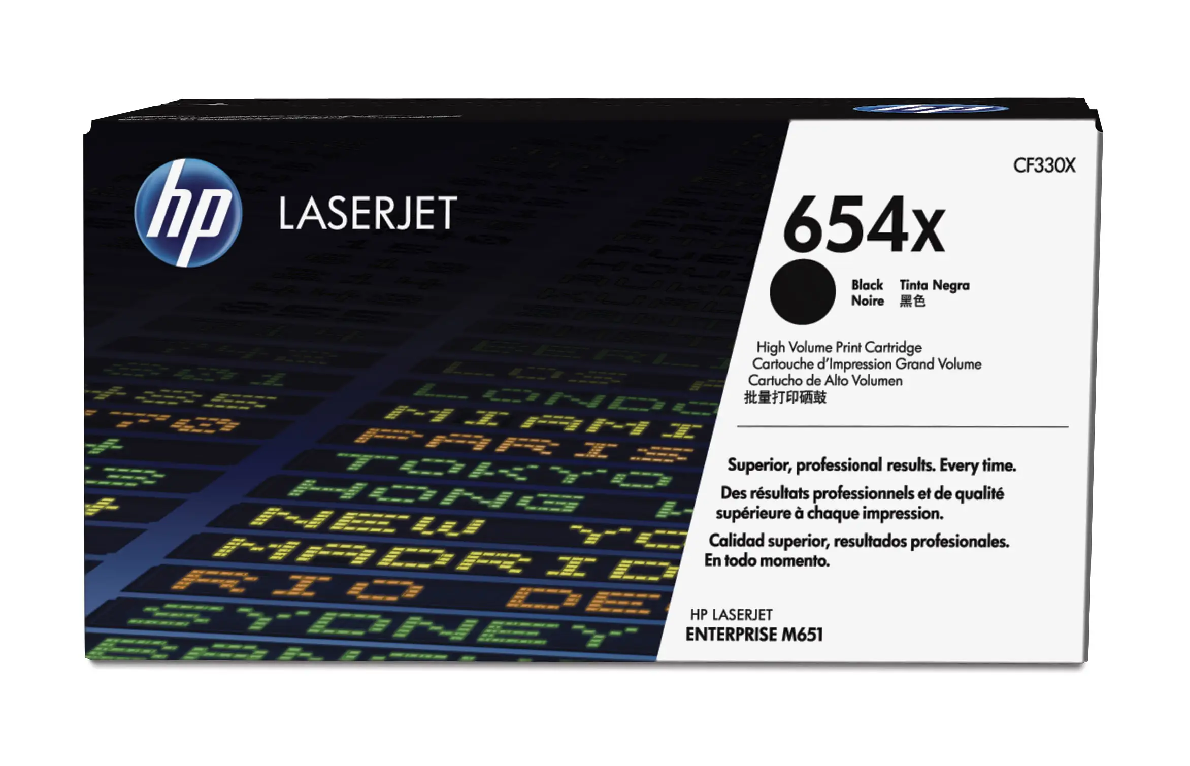 HP 654X High Yield Black Original LaserJet Toner Cartridge CF330X-2