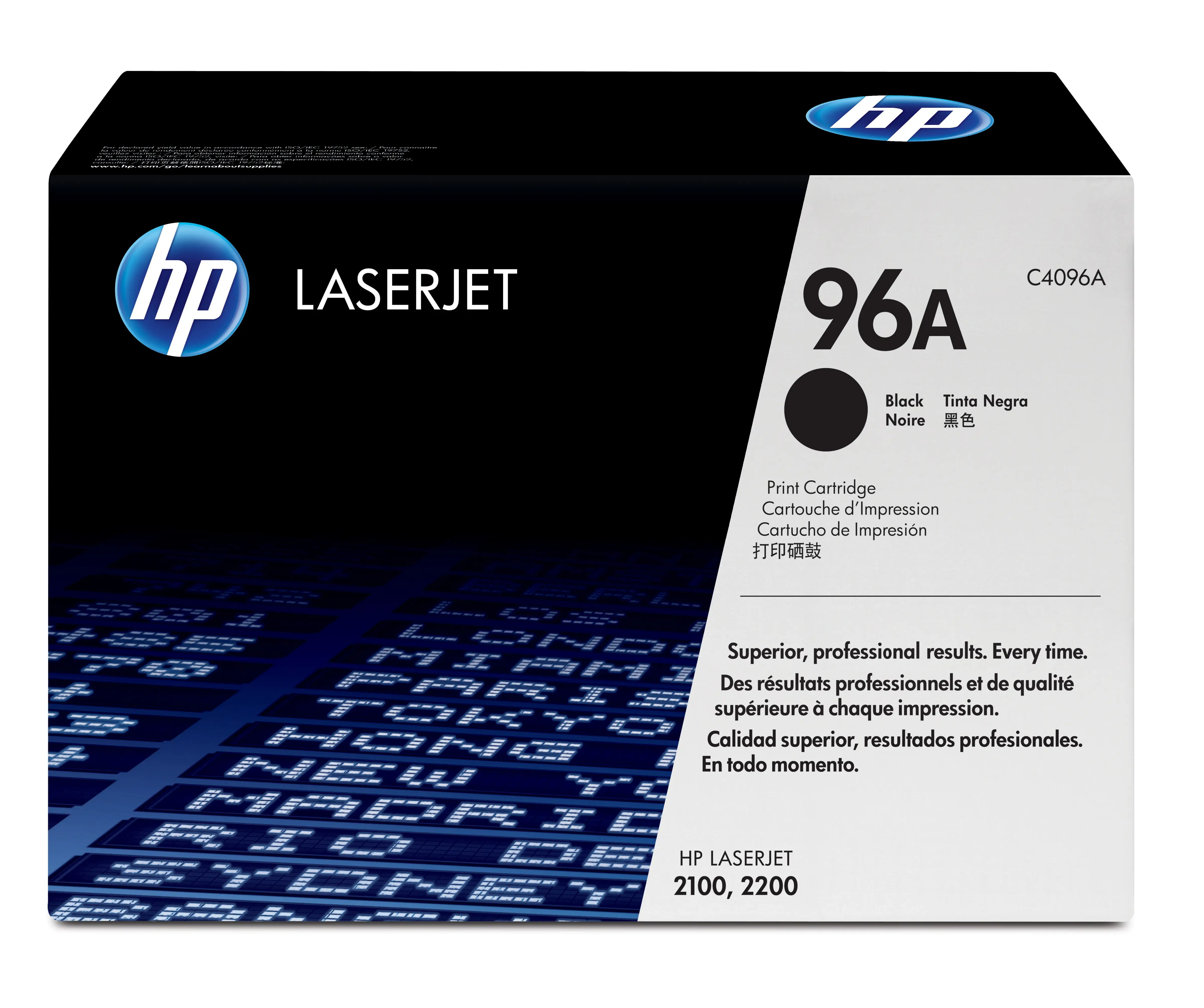 HP 96A Black Original LaserJet Toner Cartridge C4096A