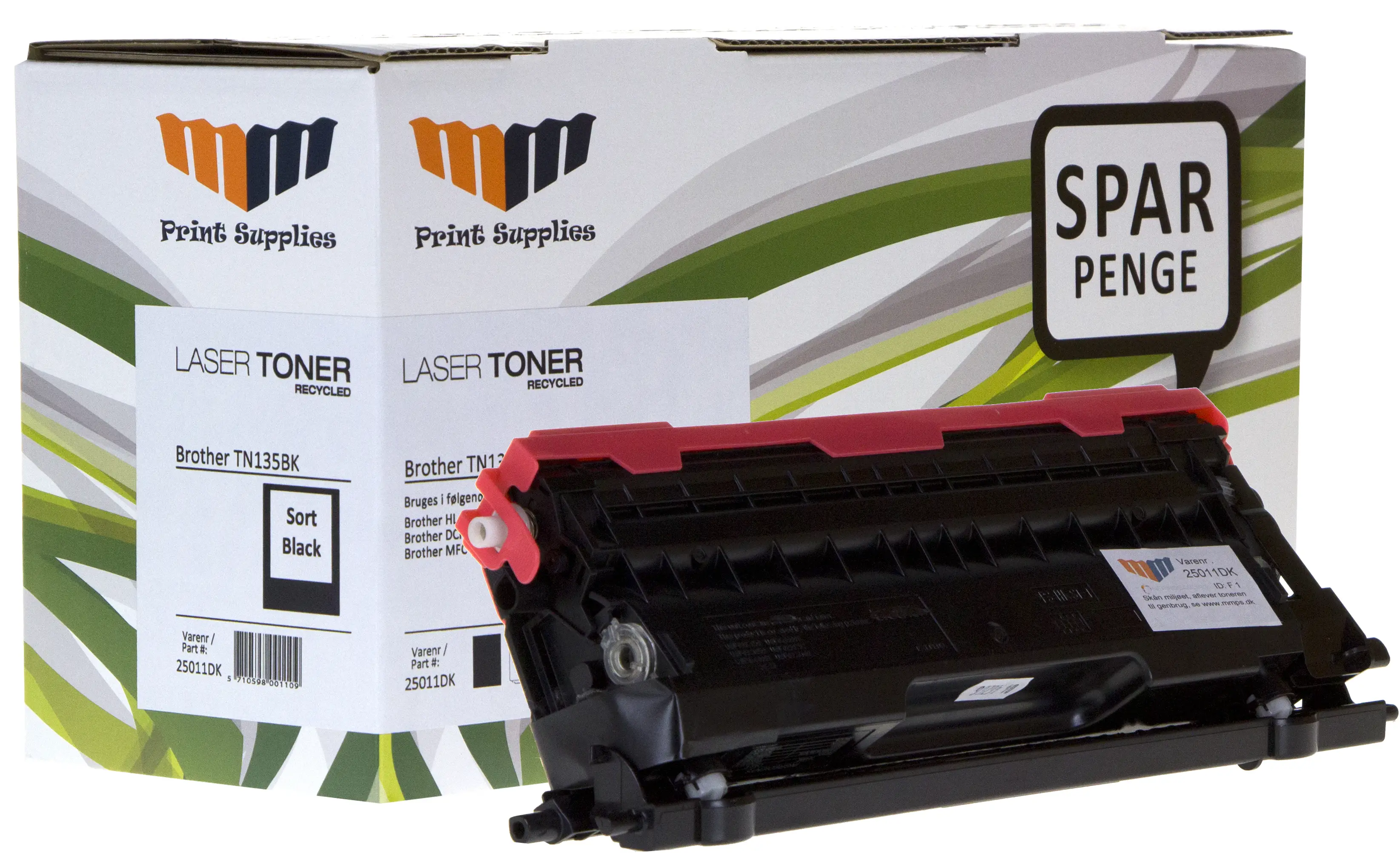 MM Black Laser Toner - Brother TN135BK - For Brother DCP / HL / MFC 25011DK