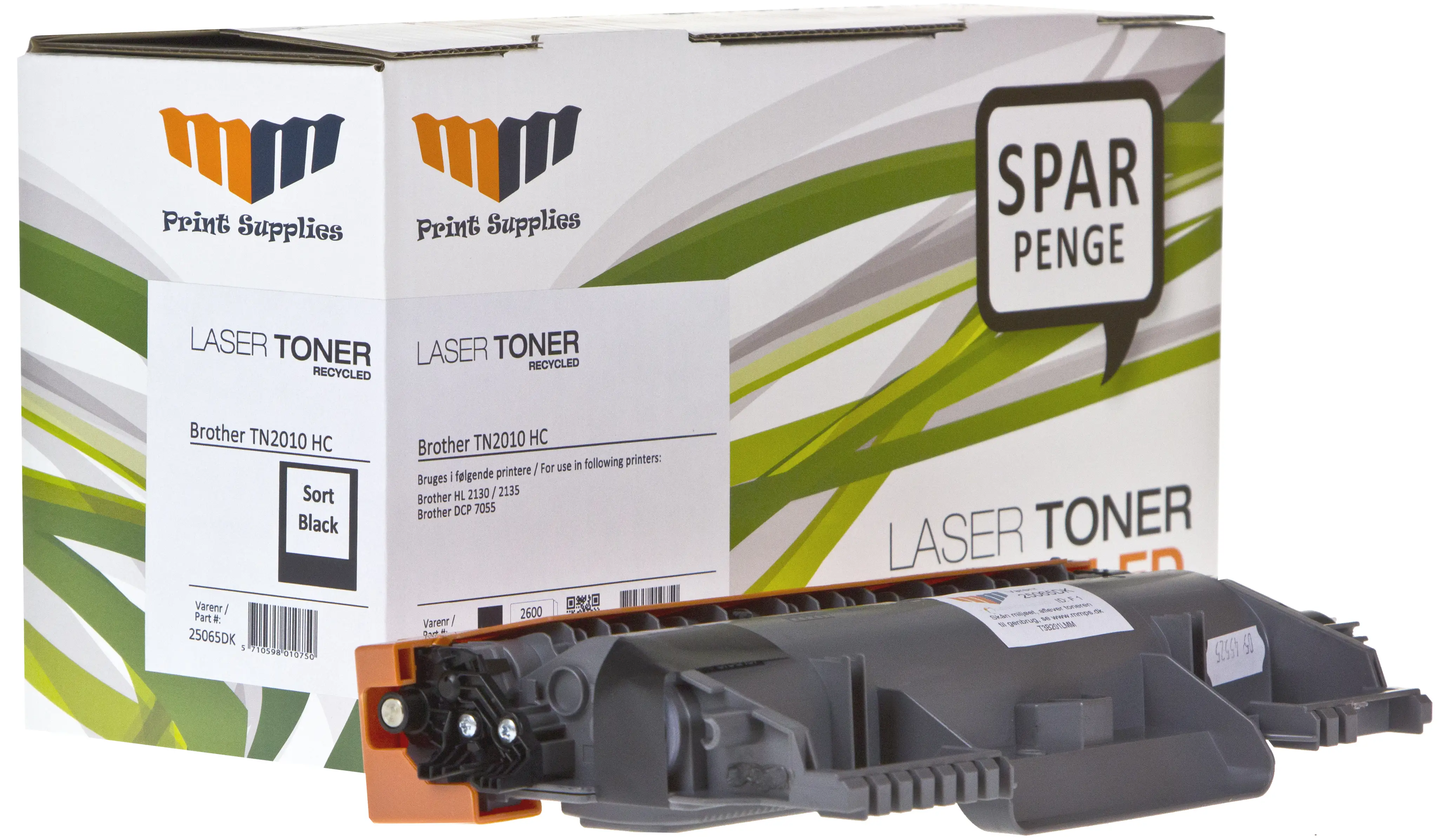 MM Black Laser Toner - Brother TN2010 - For Brother DCP / HL 25065DK