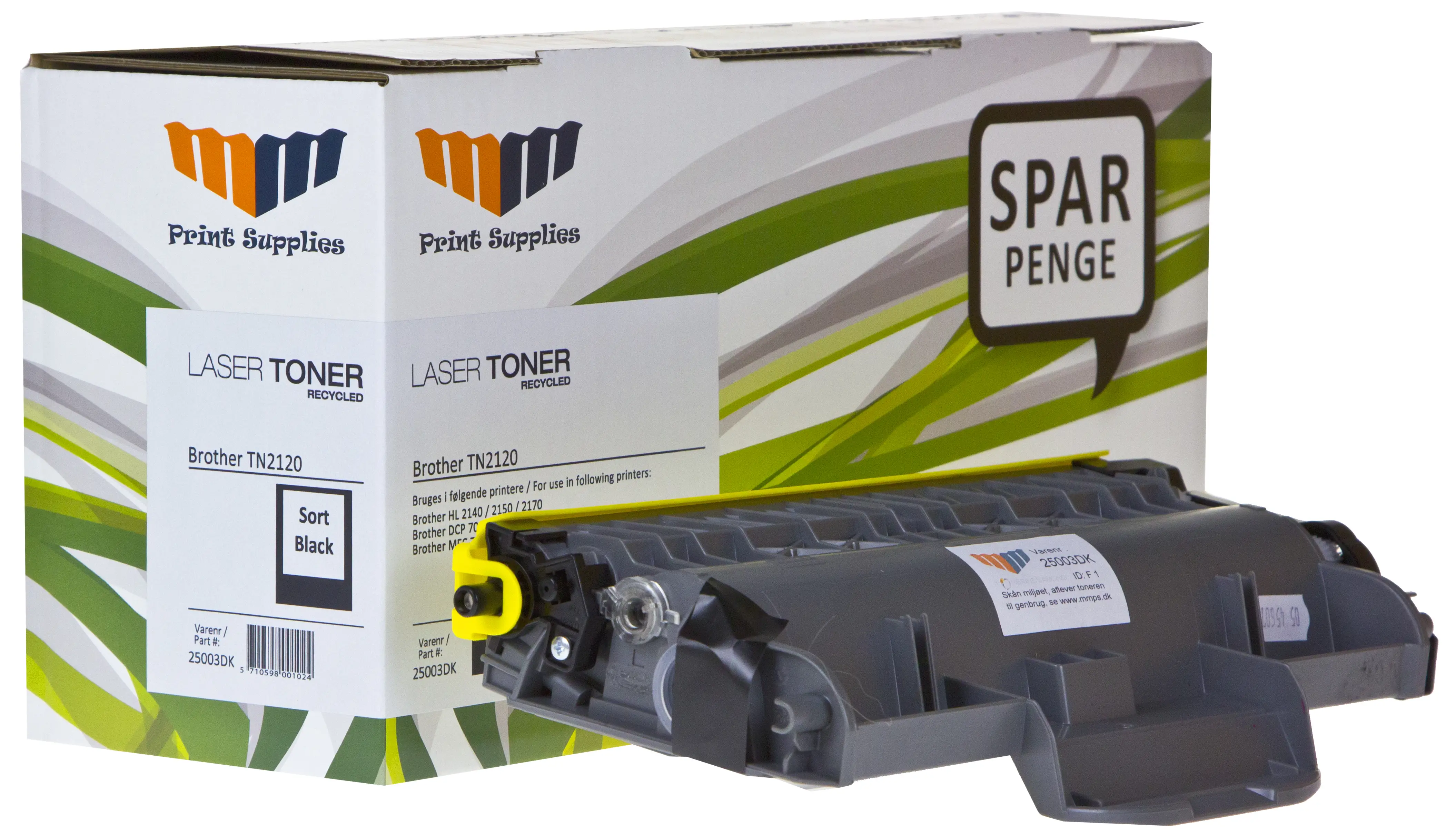 MM Black Laser Toner - Brother TN2120 - For Brother DCP / HL / MFC 25003DK