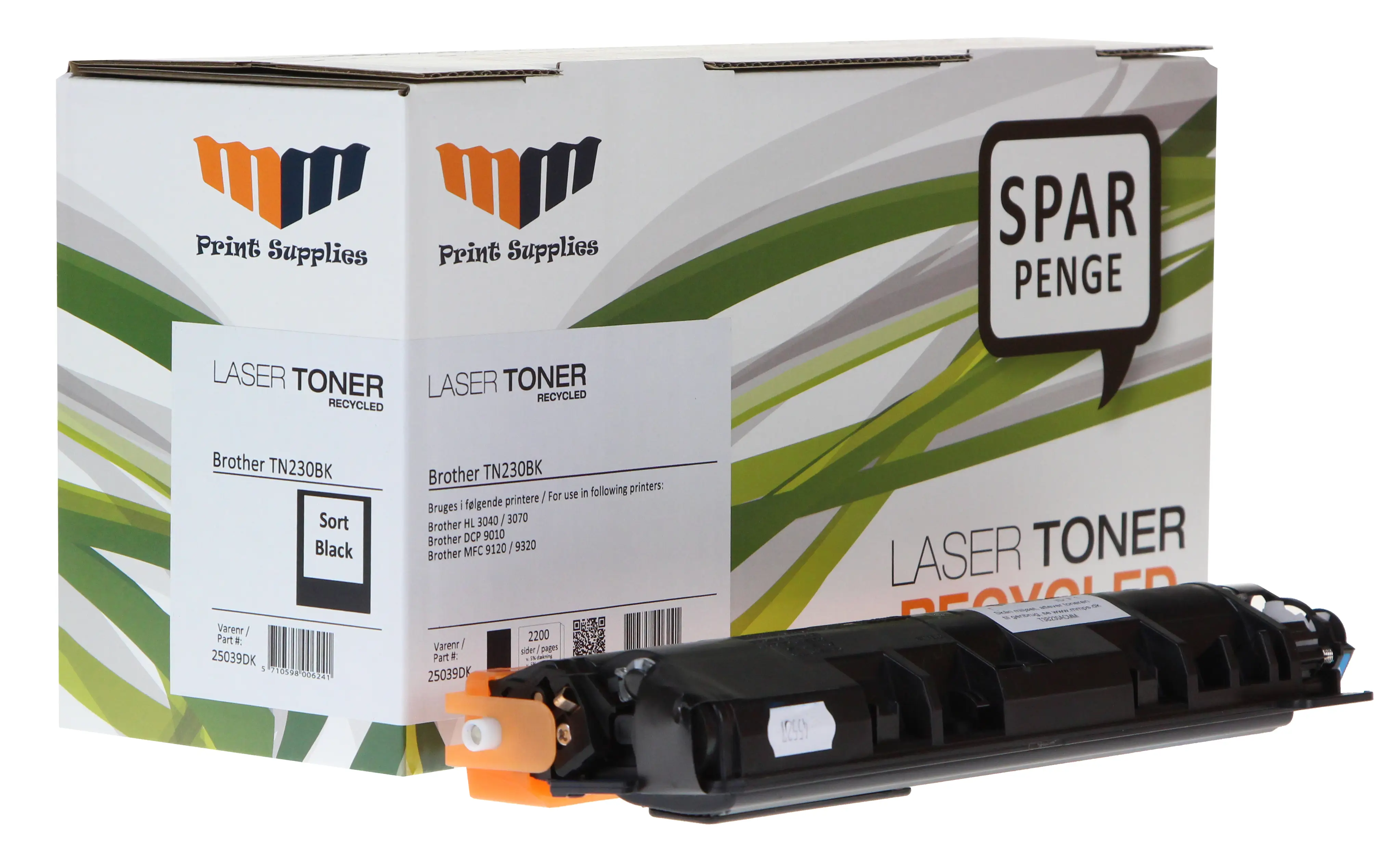 MM Black Laser Toner - Brother TN230BK - For Brother DCP / HL / MFC 25039DK