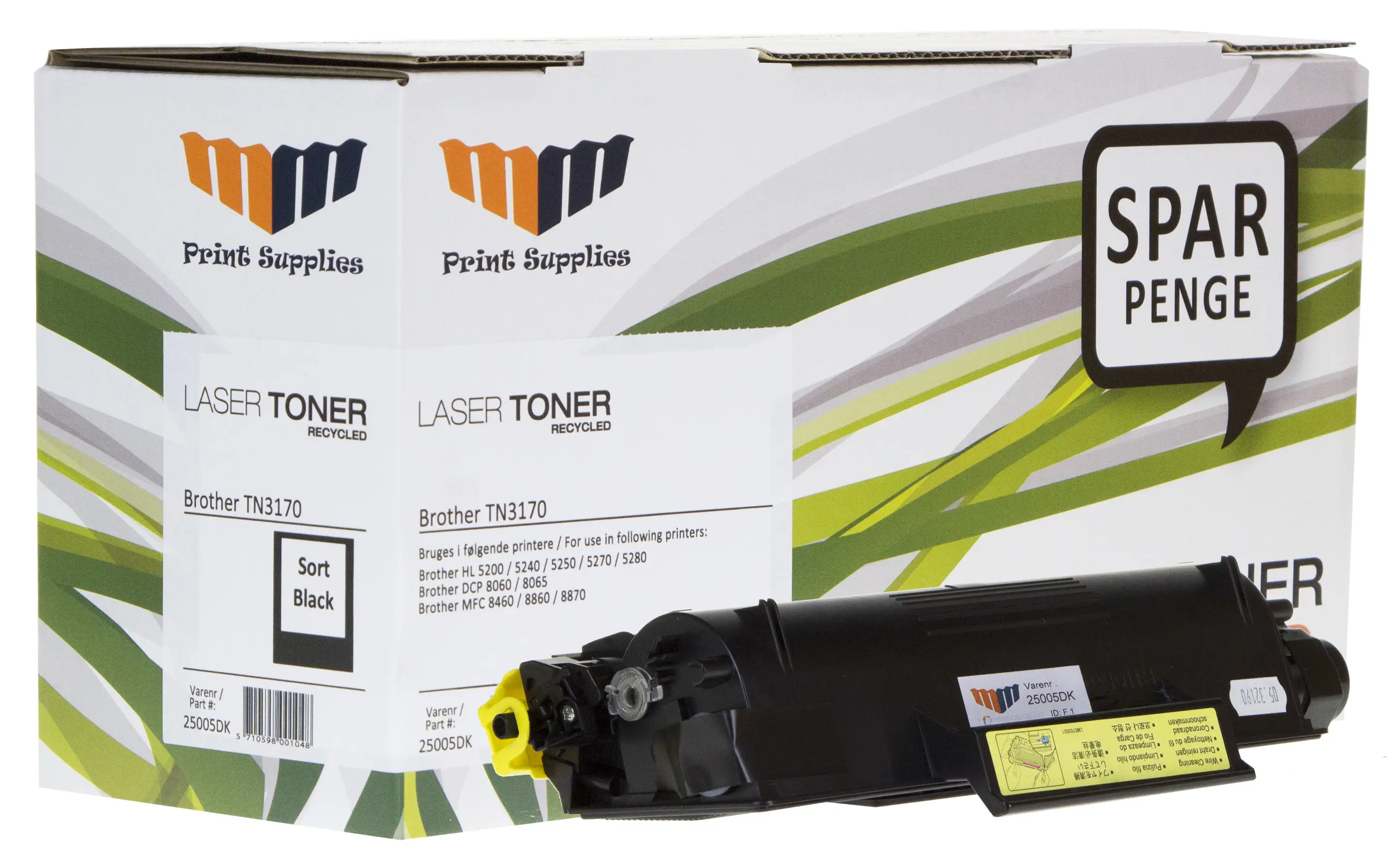 MM Black Laser Toner - Brother TN3170 - For Brother DCP / HL / MFC 25005DK