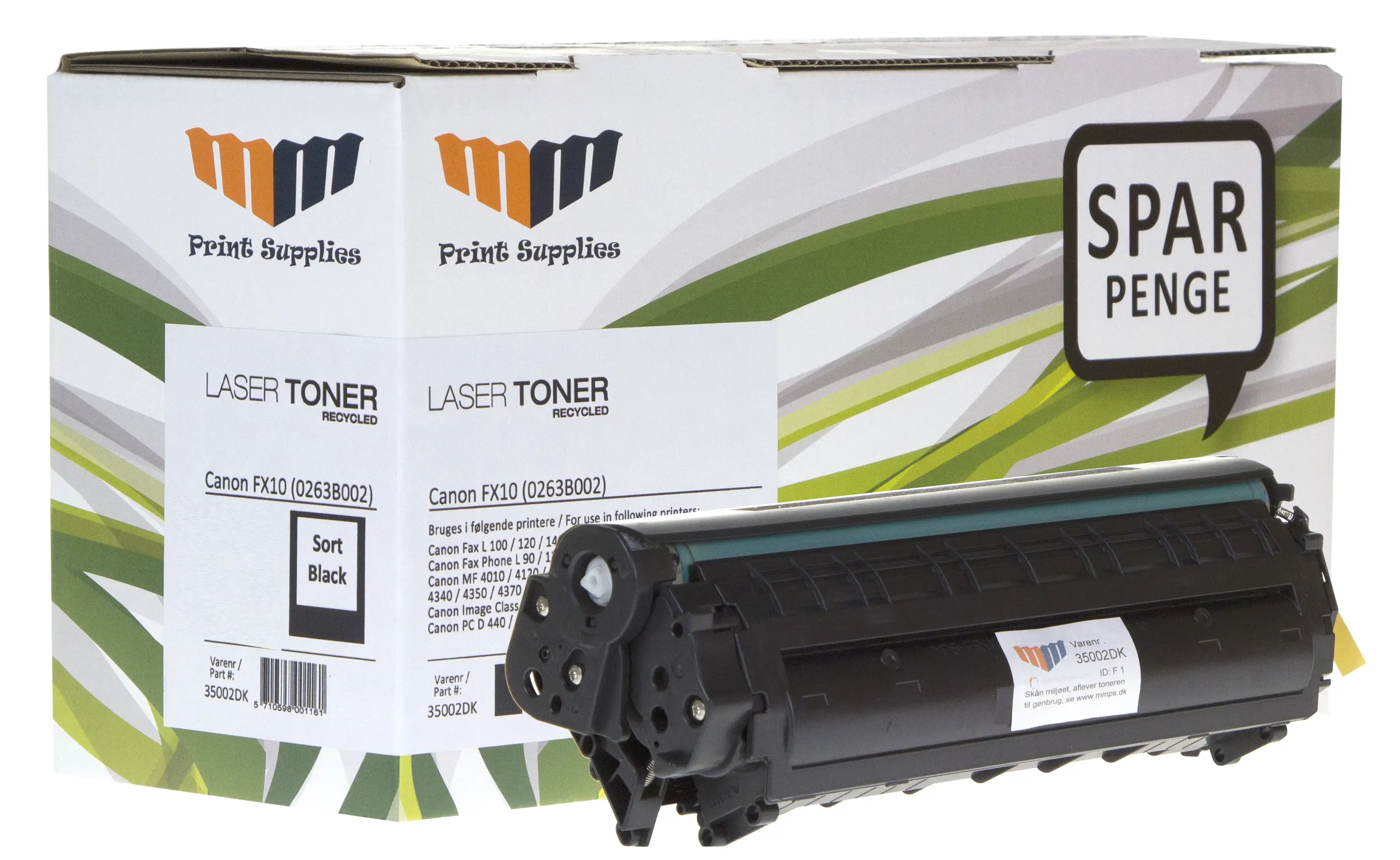 MM Black Laser Toner - Canon FX-10 (0263B002) - For Canon FAX L / ImageClass / MF / PC D 35002DK
