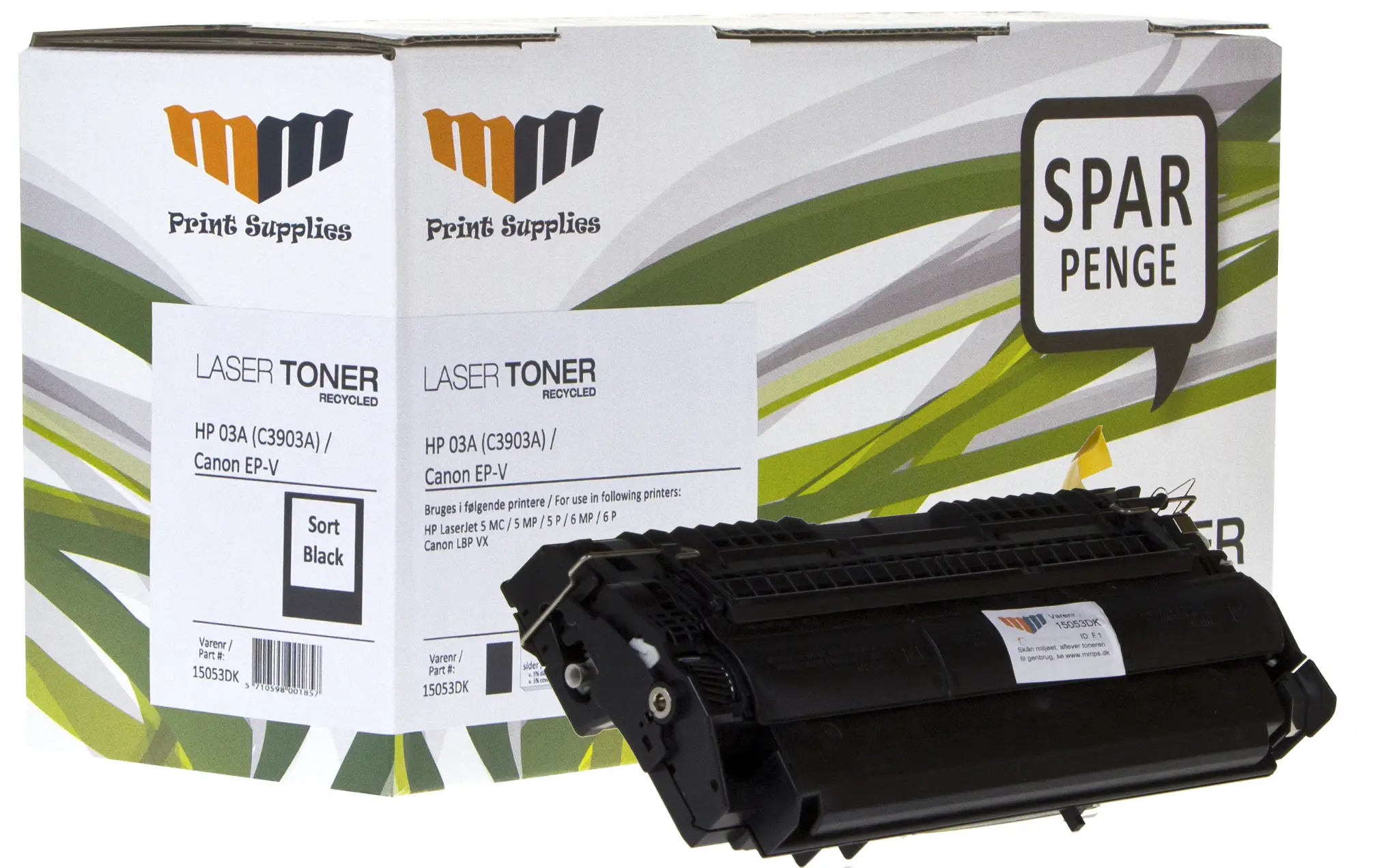 MM Black Laser Toner - HP 06A (C3903A) / Canon EP-V - For HP LaserJet / Canon LBP 15053DK