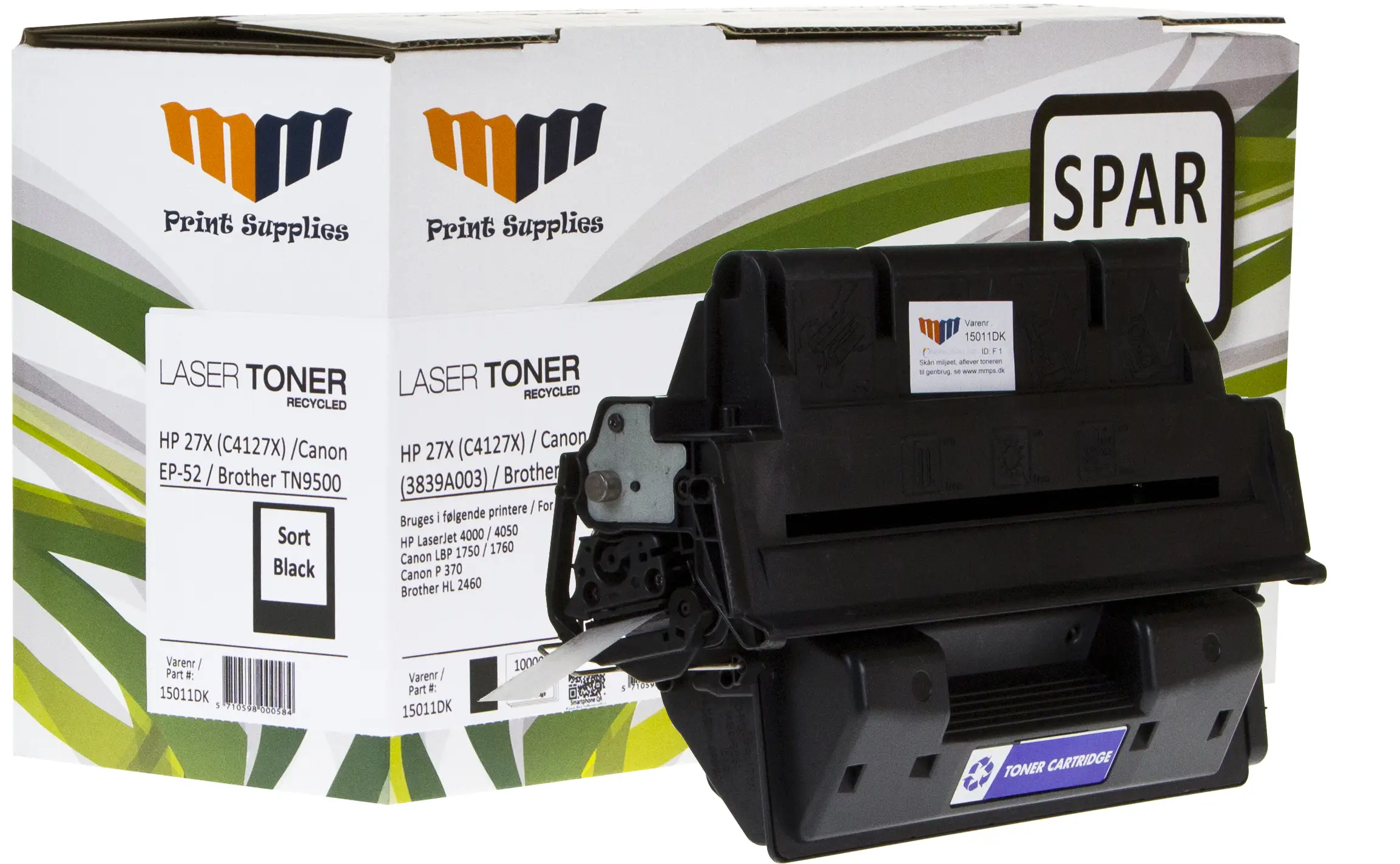 MM Black Laser Toner - HP 27X (C4127X) / Brother TN9500 / Canon EP-52 (3839A003) - For HP LaserJet / Brother HL / Canon LBP 15011DK