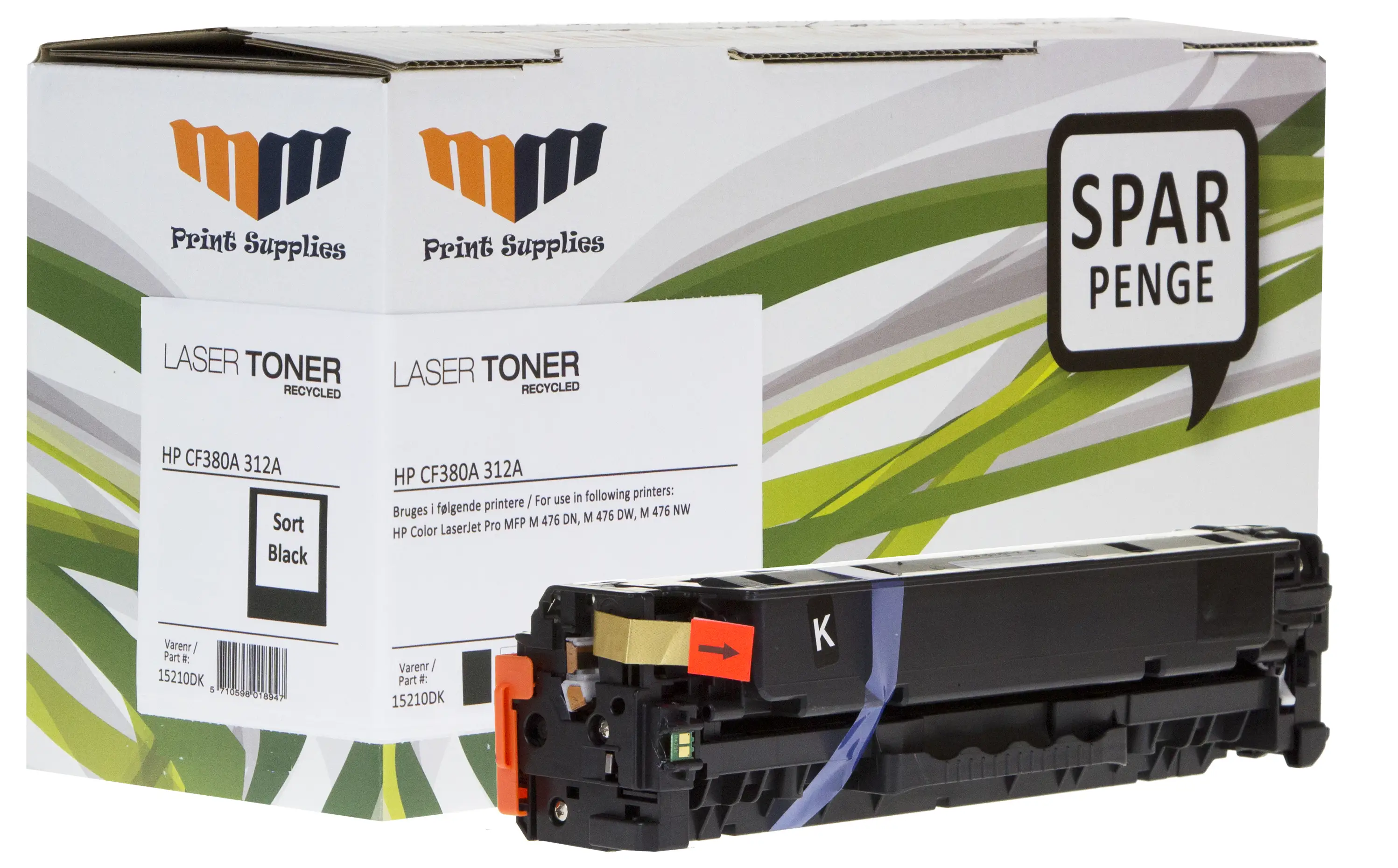 MM Black Laser Toner - HP 312A / CF380A 15210DK