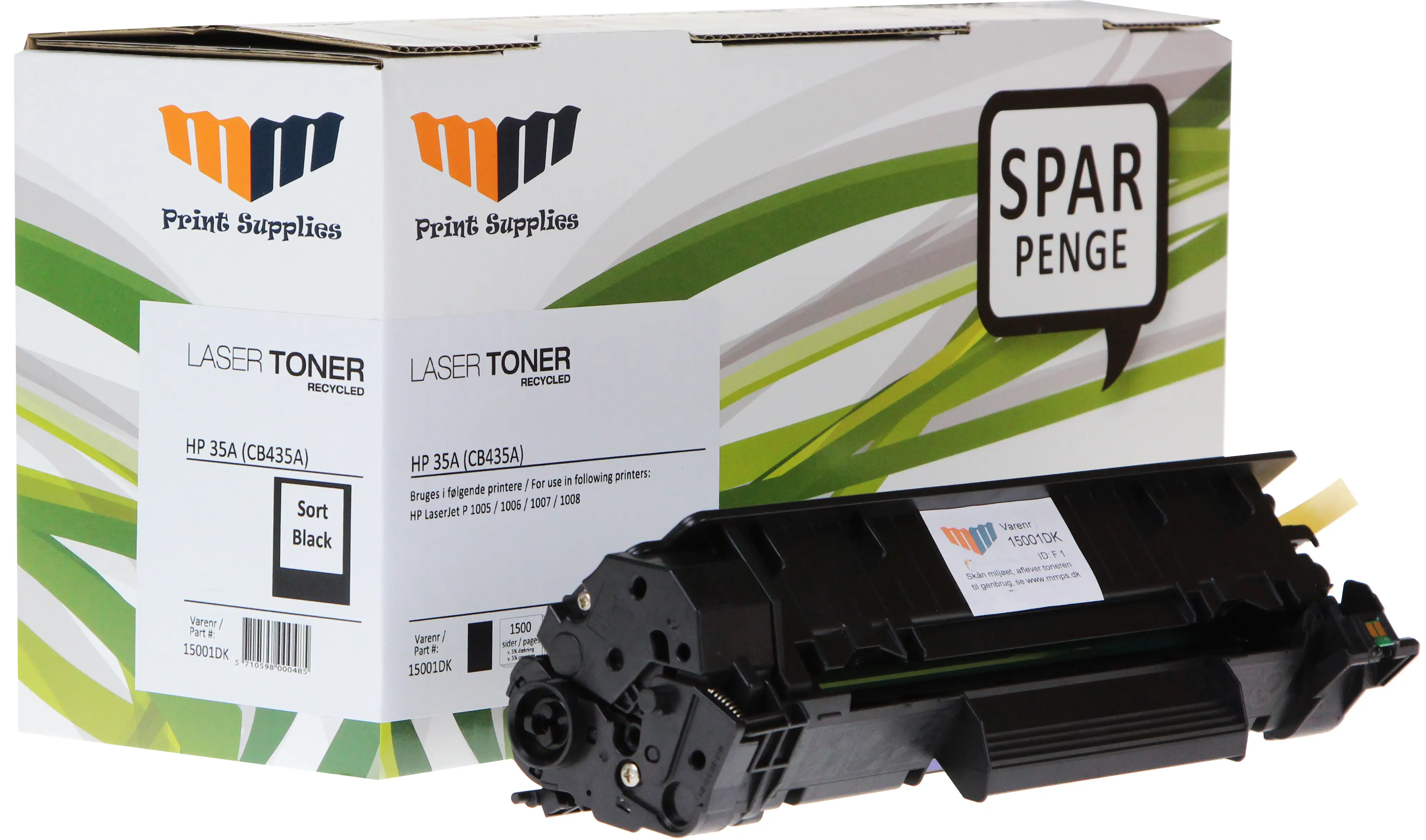 MM Black Laser Toner - HP 35A (CB435A) - For HP LaserJet 15001DK