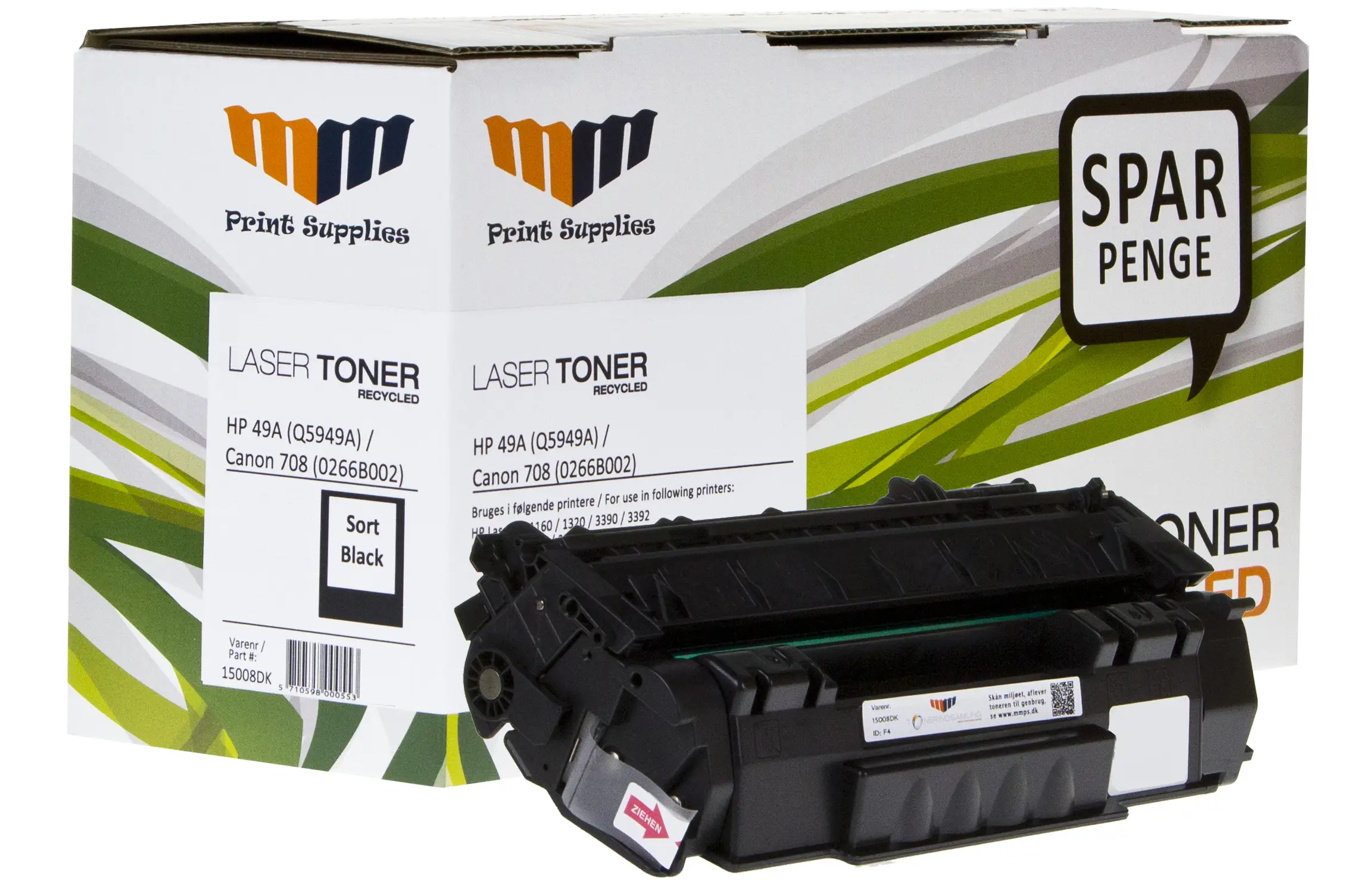 MM Black Laser Toner - HP 49A (Q5949A) / Canon CRT-708 (0266B002) - For HP LaserJet / Canon LBP 15008DK