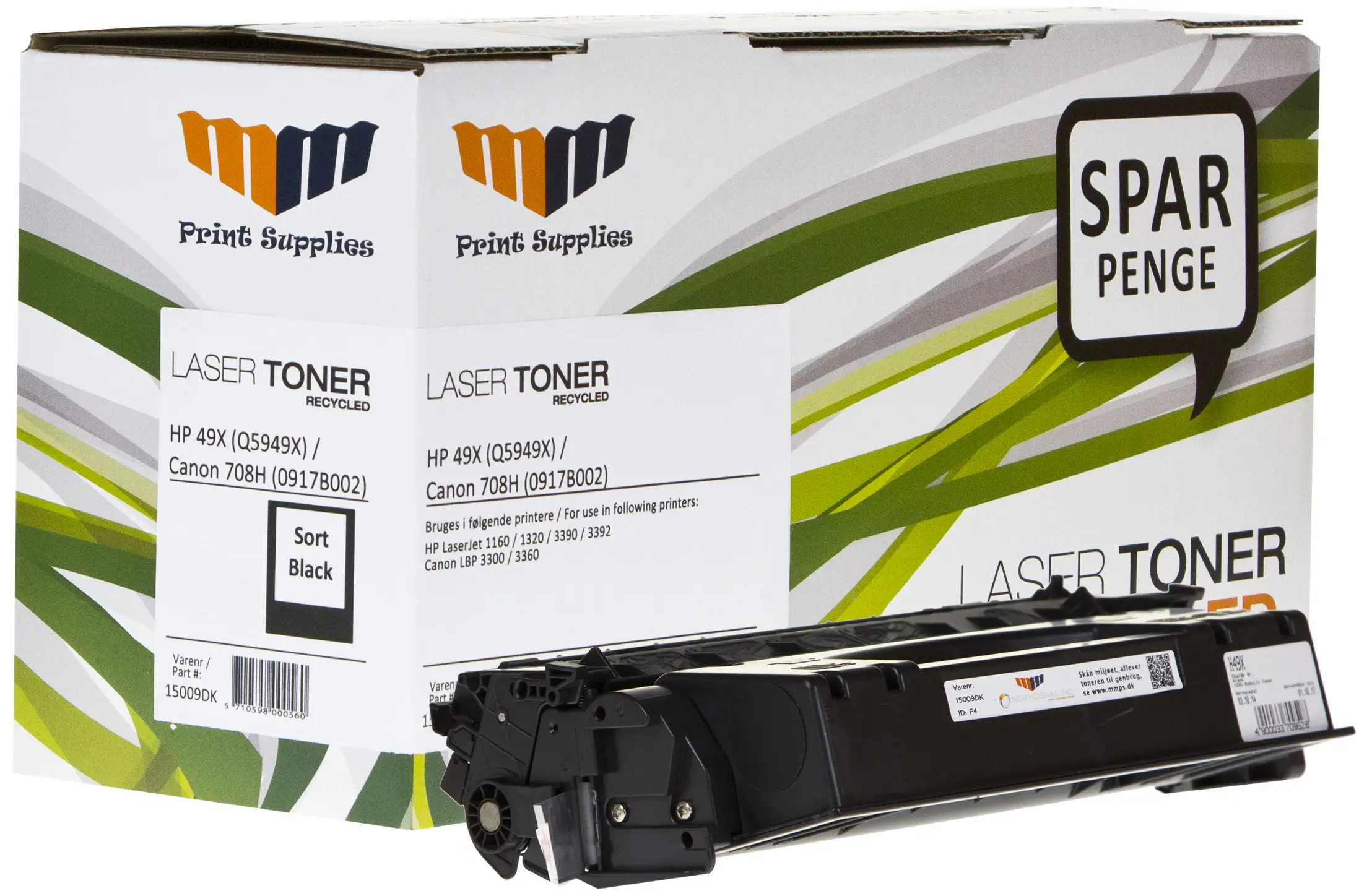 MM Black Laser Toner - HP 49X (Q5949X) / Canon CRT-708H (0917B002) - For HP LaserJet / Canon LBP 15009DK