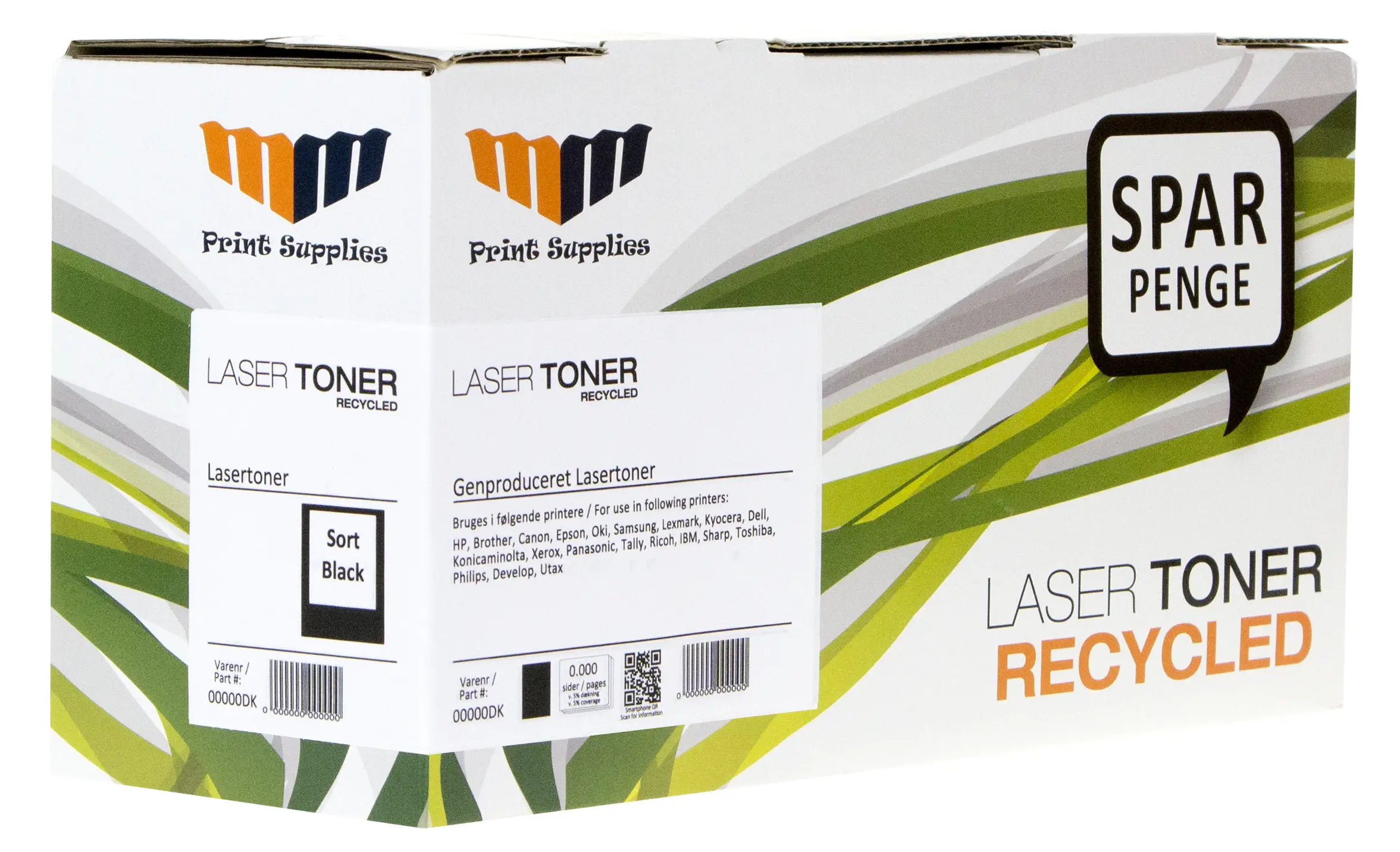 MM Black Laser Toner - HP 645A (C9730A) / Canon EP-87BK (7433A003) - For HP Color LaserJet / Canon LBP 15078DK