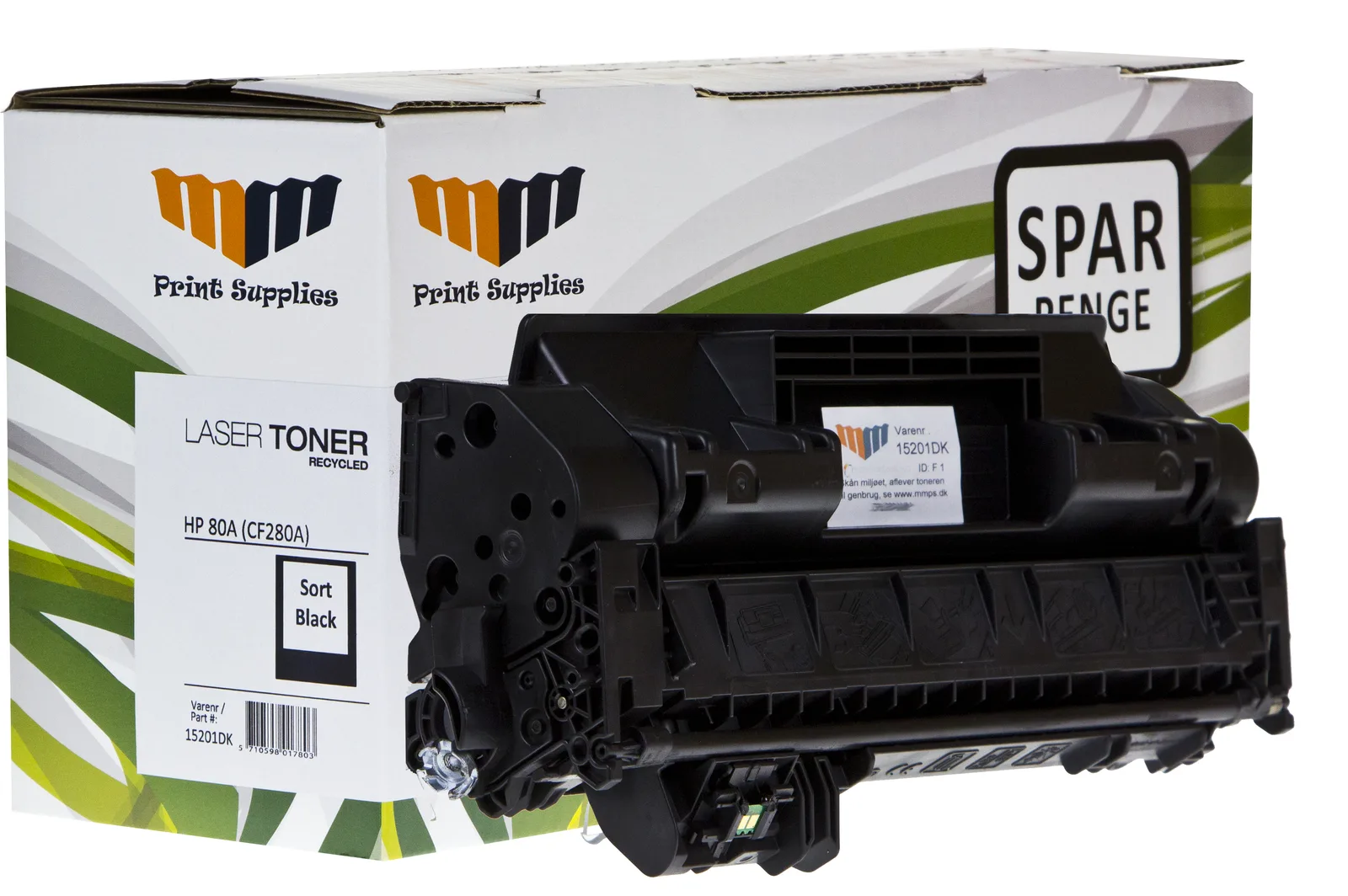 MM Black Laser Toner - HP 80A (CF280A) - For HP LaserJet Pro 15201DK