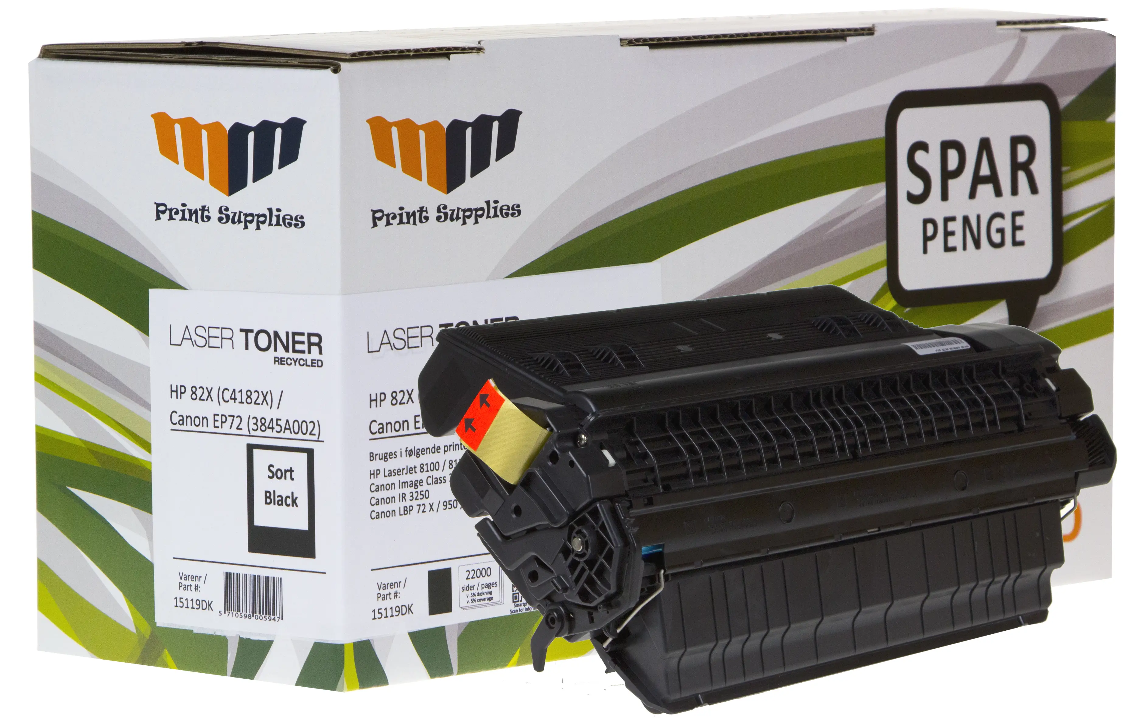 MM Black Laser Toner - HP 82X (C4182X) / Canon EP-72 - For HP LaserJet / Canon LBP 15119DK